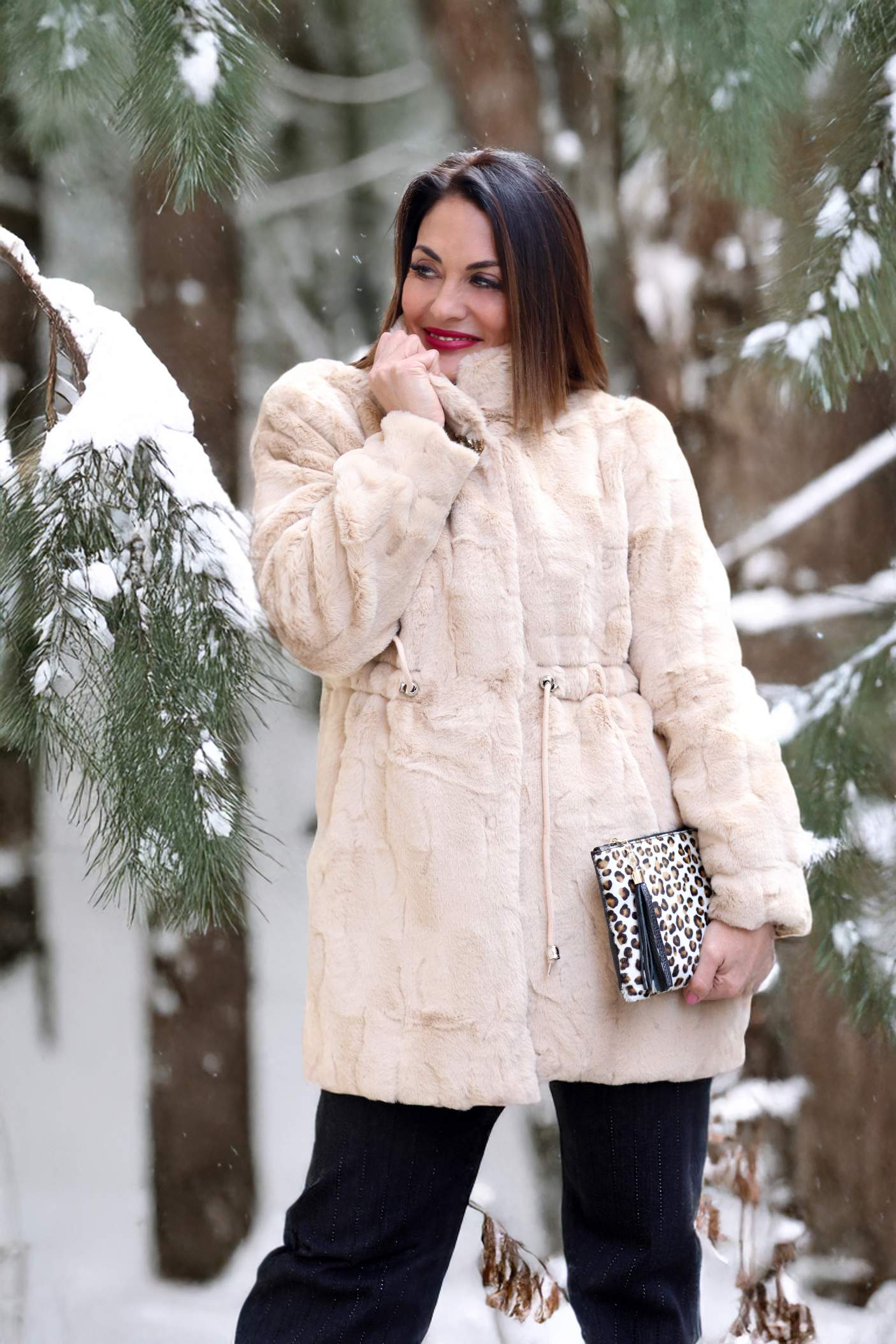 Eco pelliccia Parka - Burro