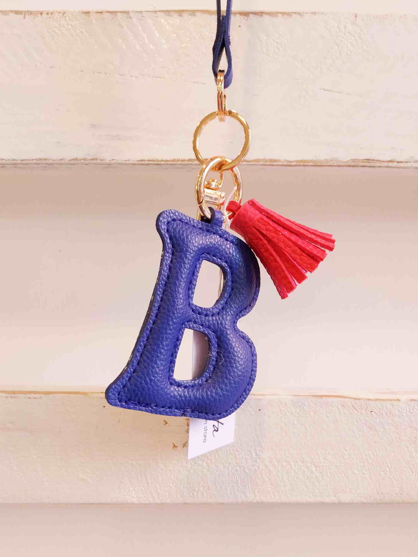 B -PORTACHIAVE LETTERA - BLU/FUCSIA