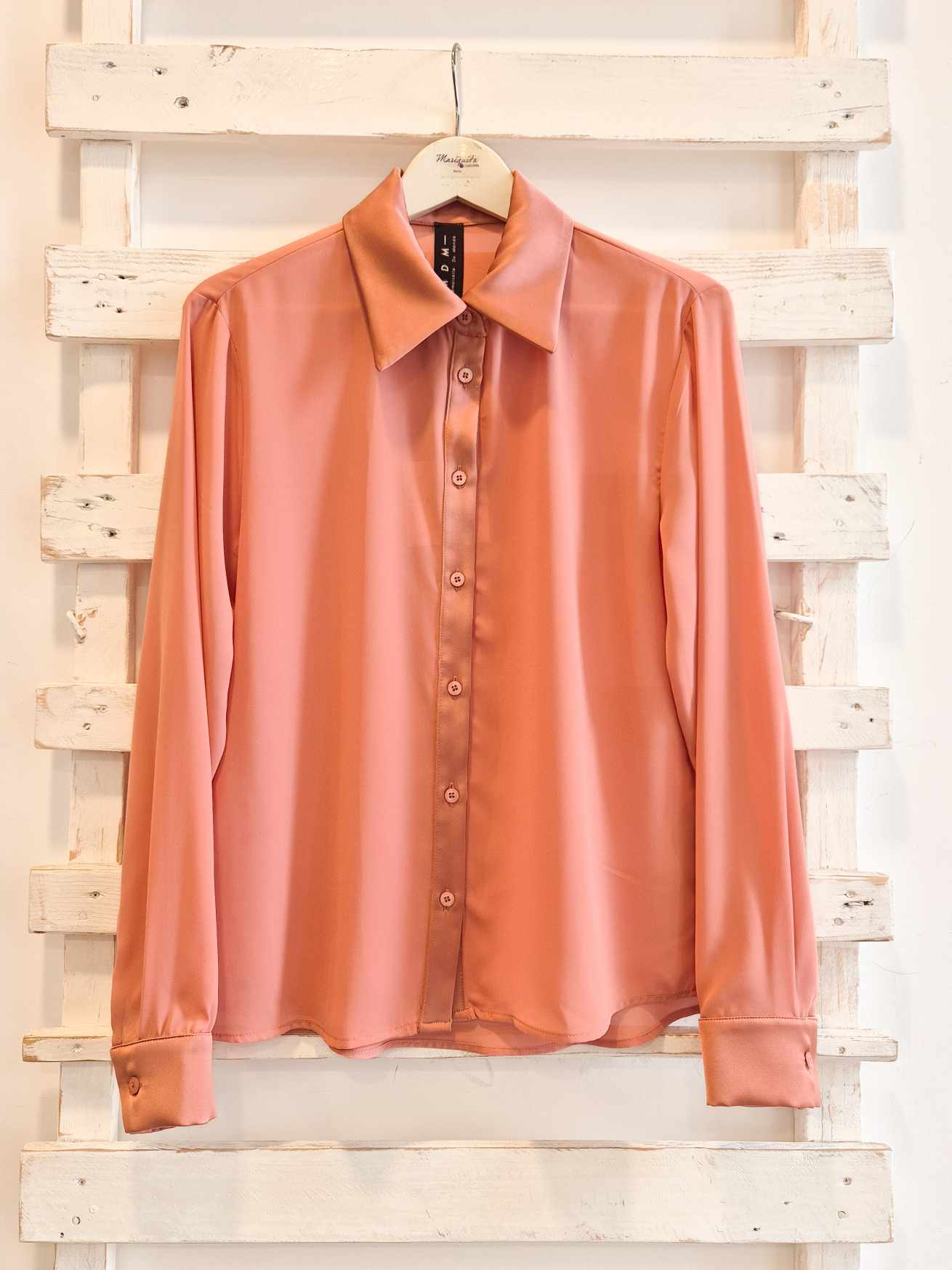 CAMICIA COLLO RASO - Salmone