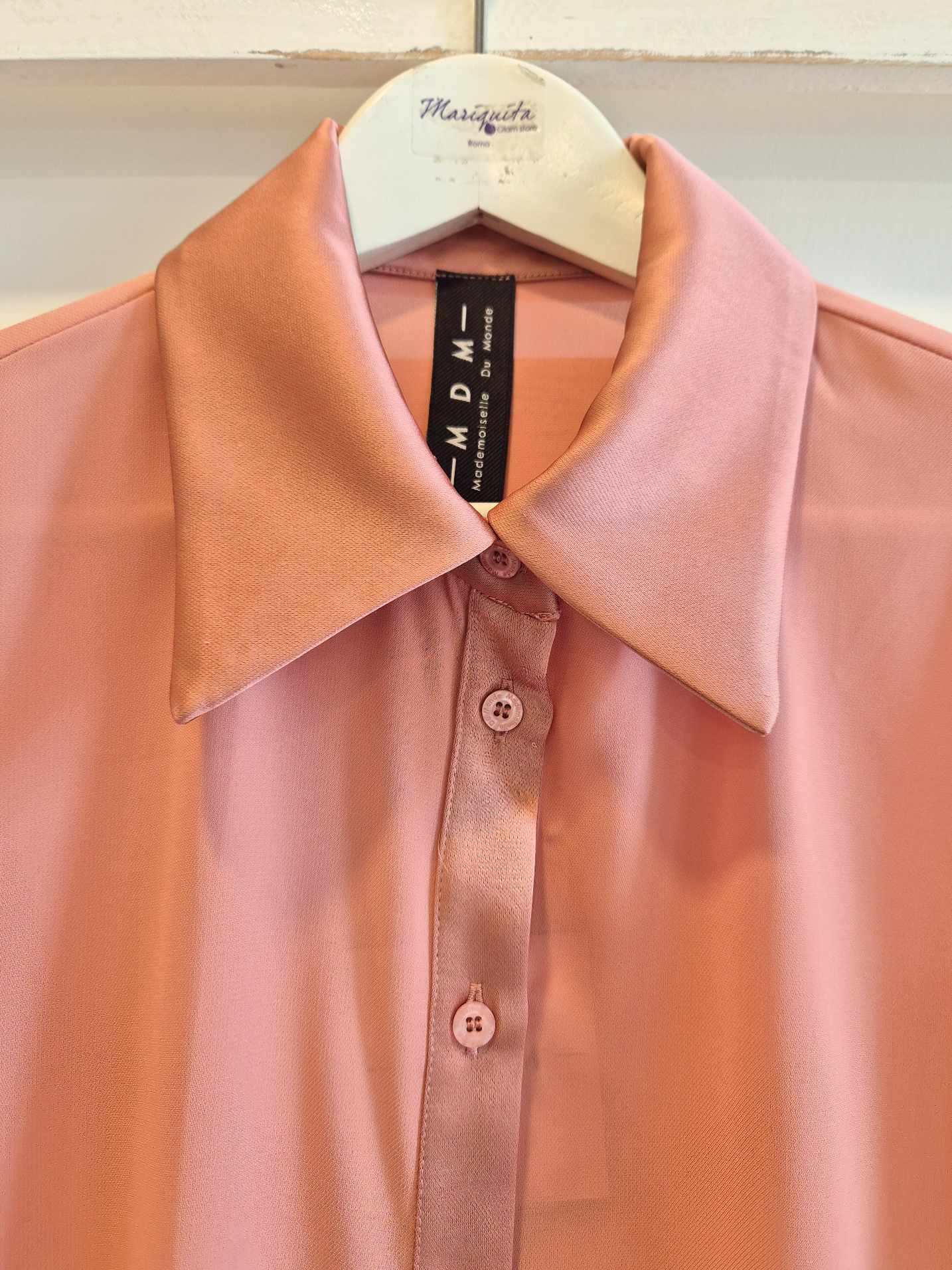 CAMICIA COLLO RASO - Salmone