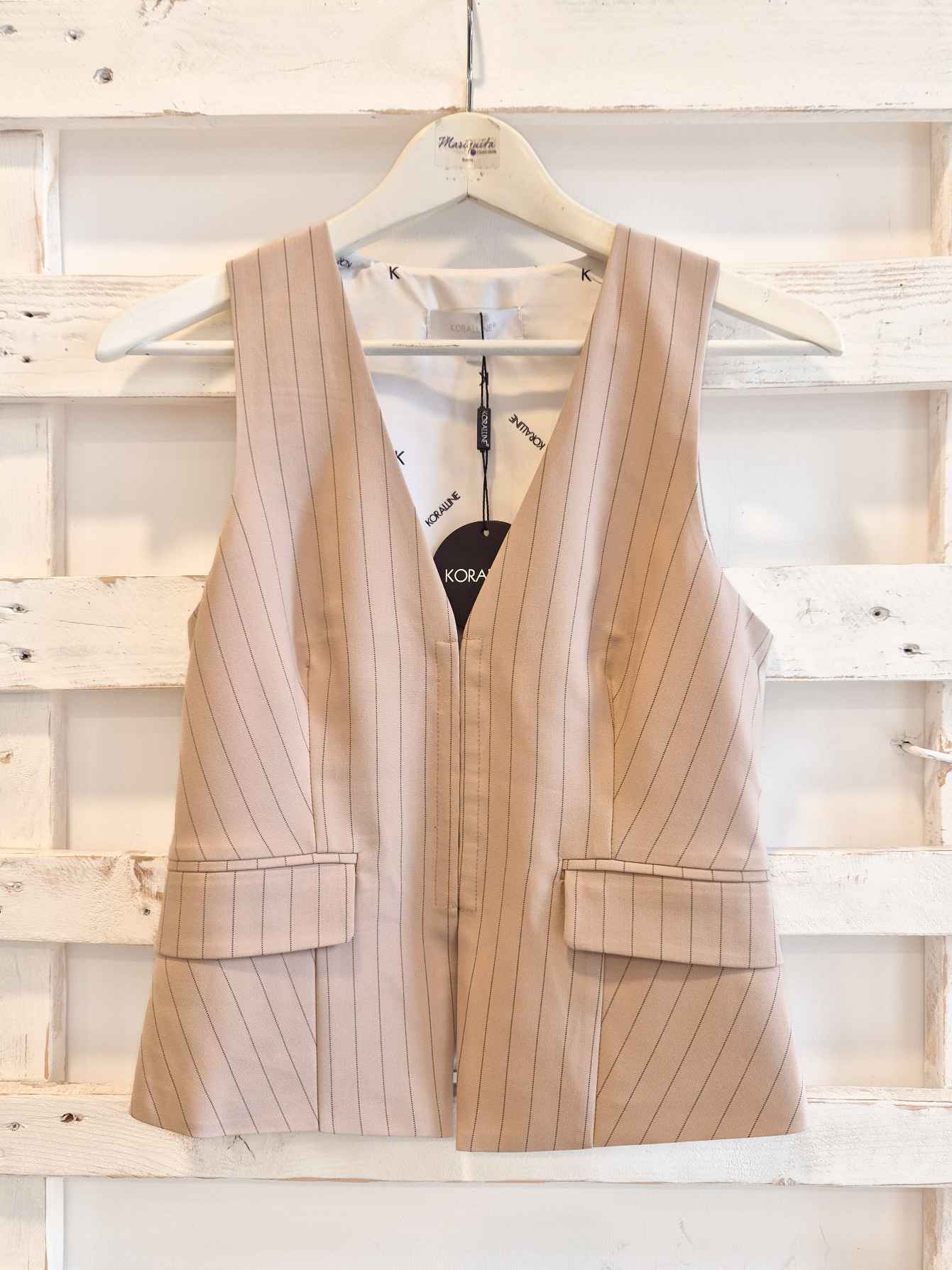 GILET GESSATO - beige