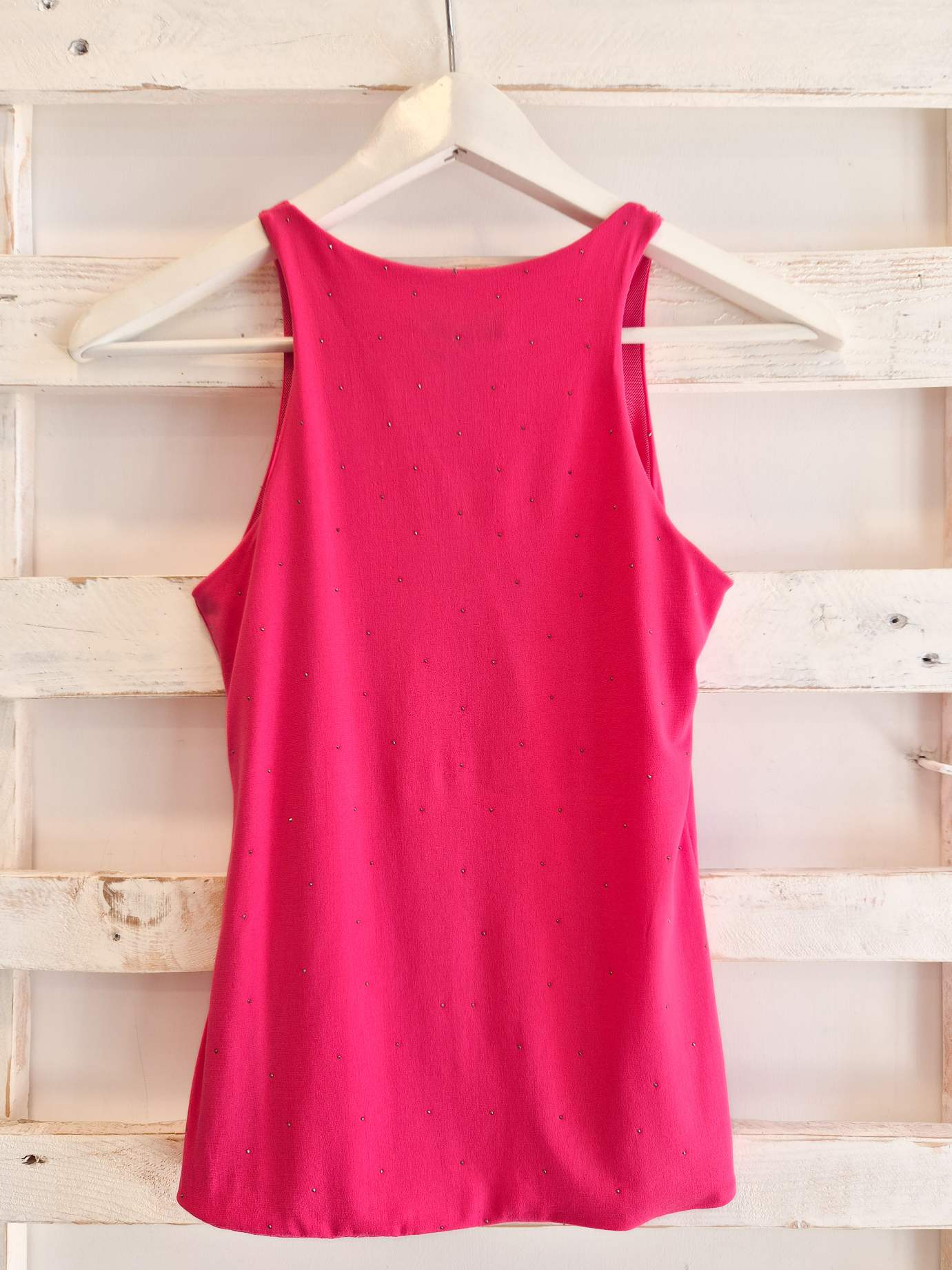 TOP STRASS - fucsia