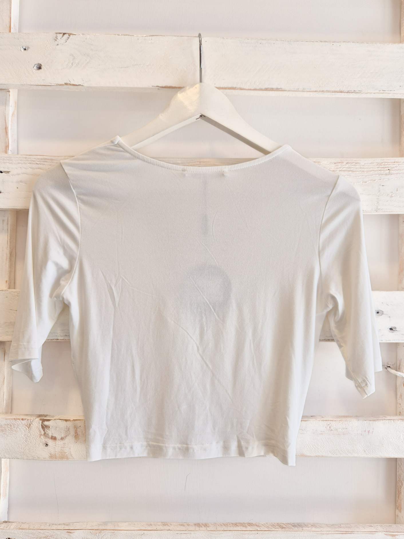 t-shirt incrocio - Bianco