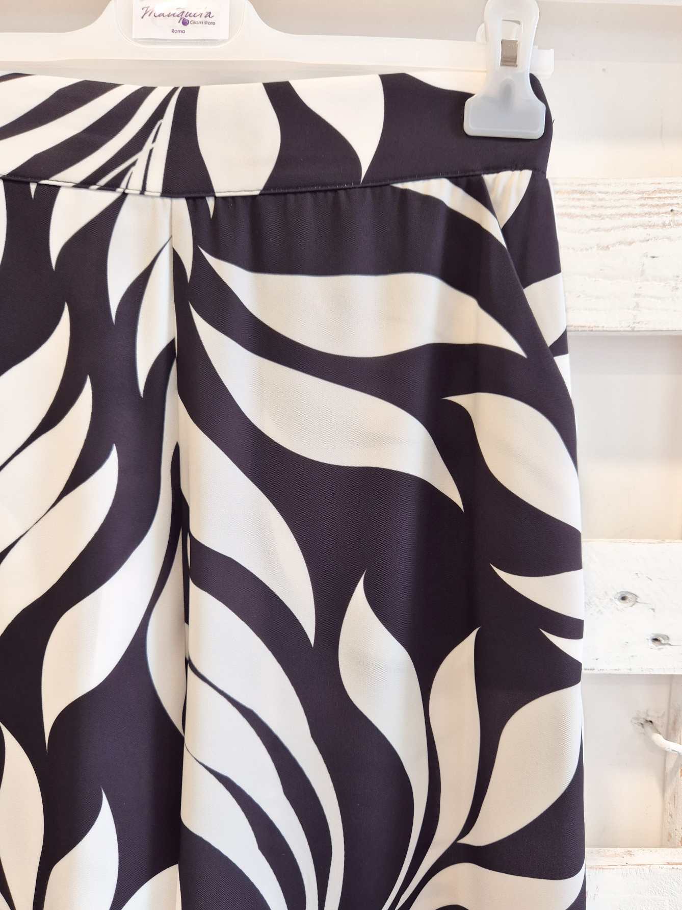 PANTALONE STAMPA - BURRO/NERO