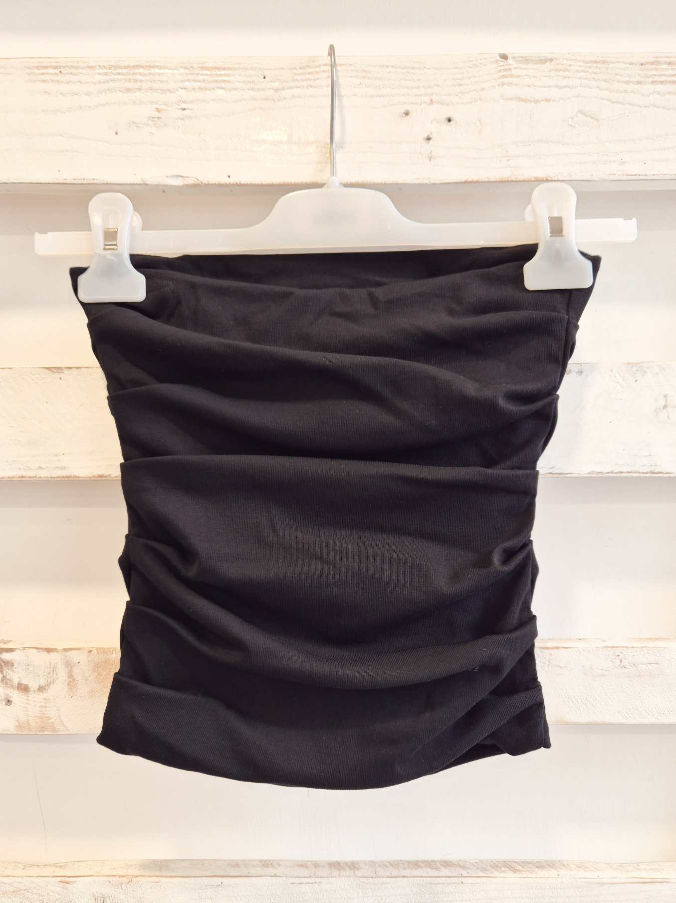 TOP ARRICCIATO - BLACK