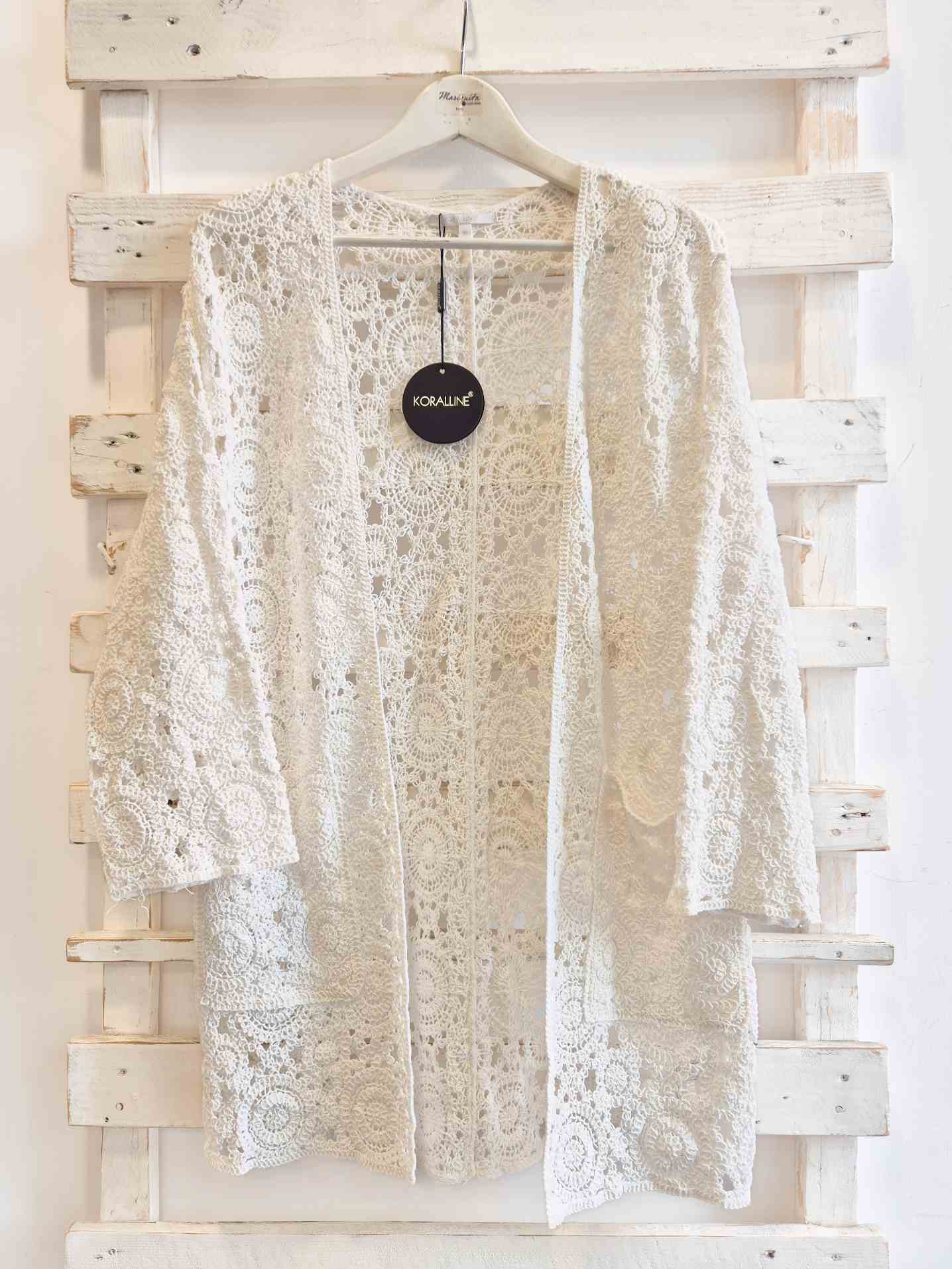 KIMONO CROCHET - Bianco