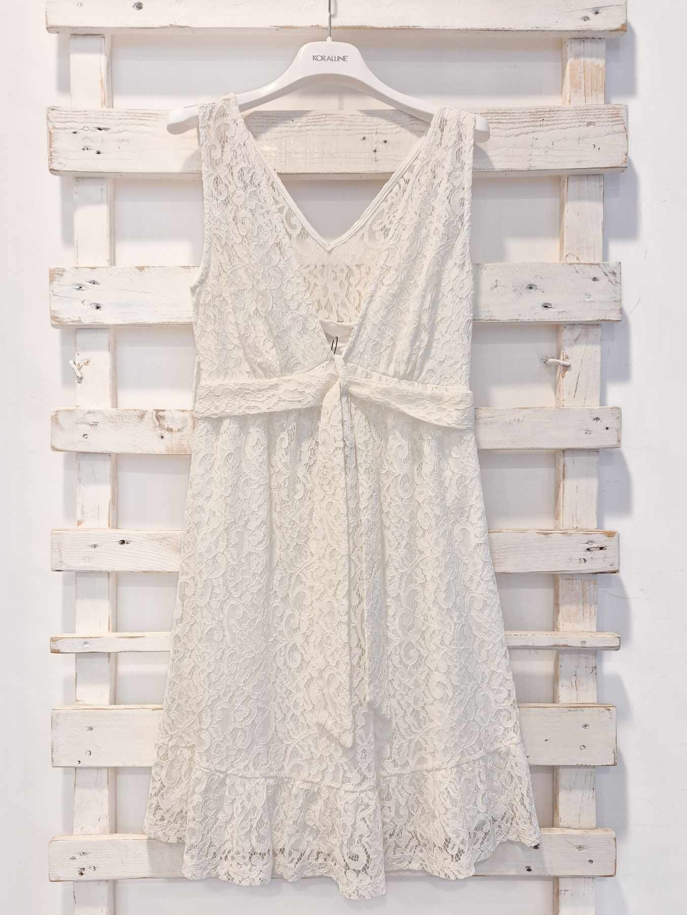 ABITO MINI PIZZO - Bianco