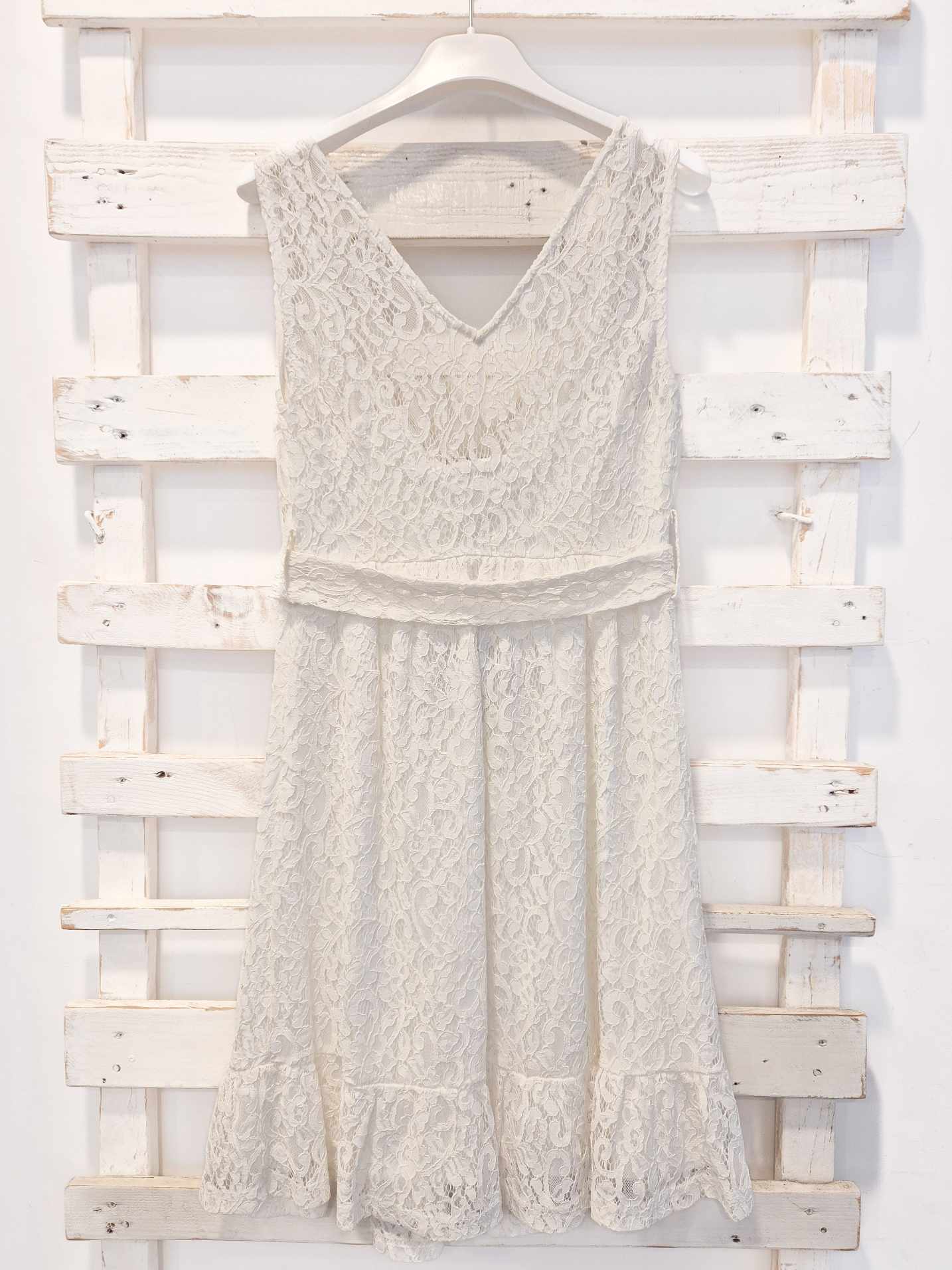 ABITO MINI PIZZO - Bianco