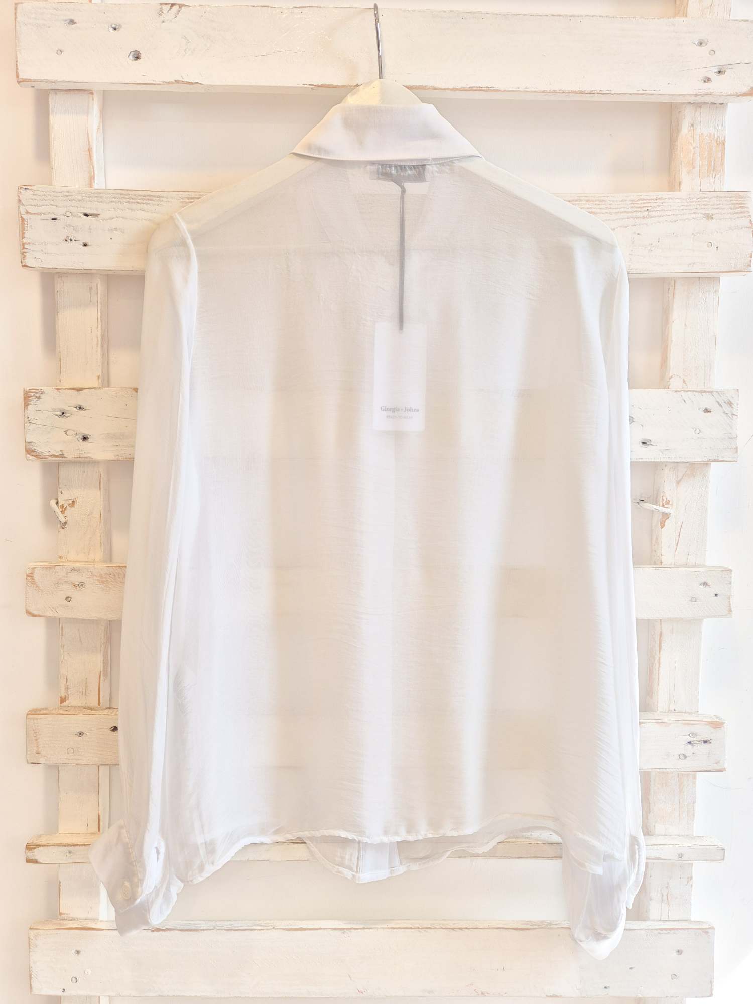 CAMICIA MISTO SETA - Bianco