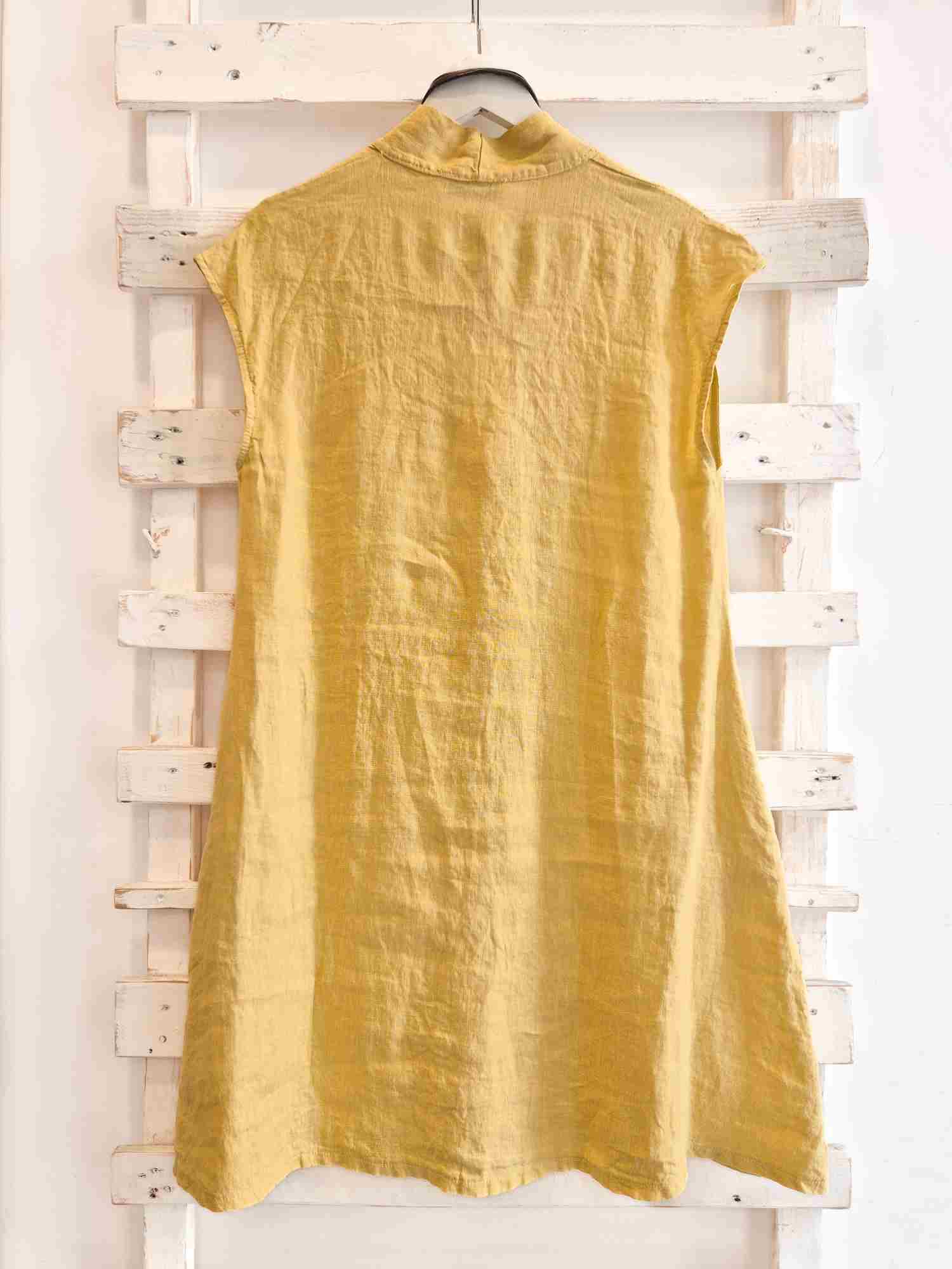 ABITO CORTO IN LINO - Giallo