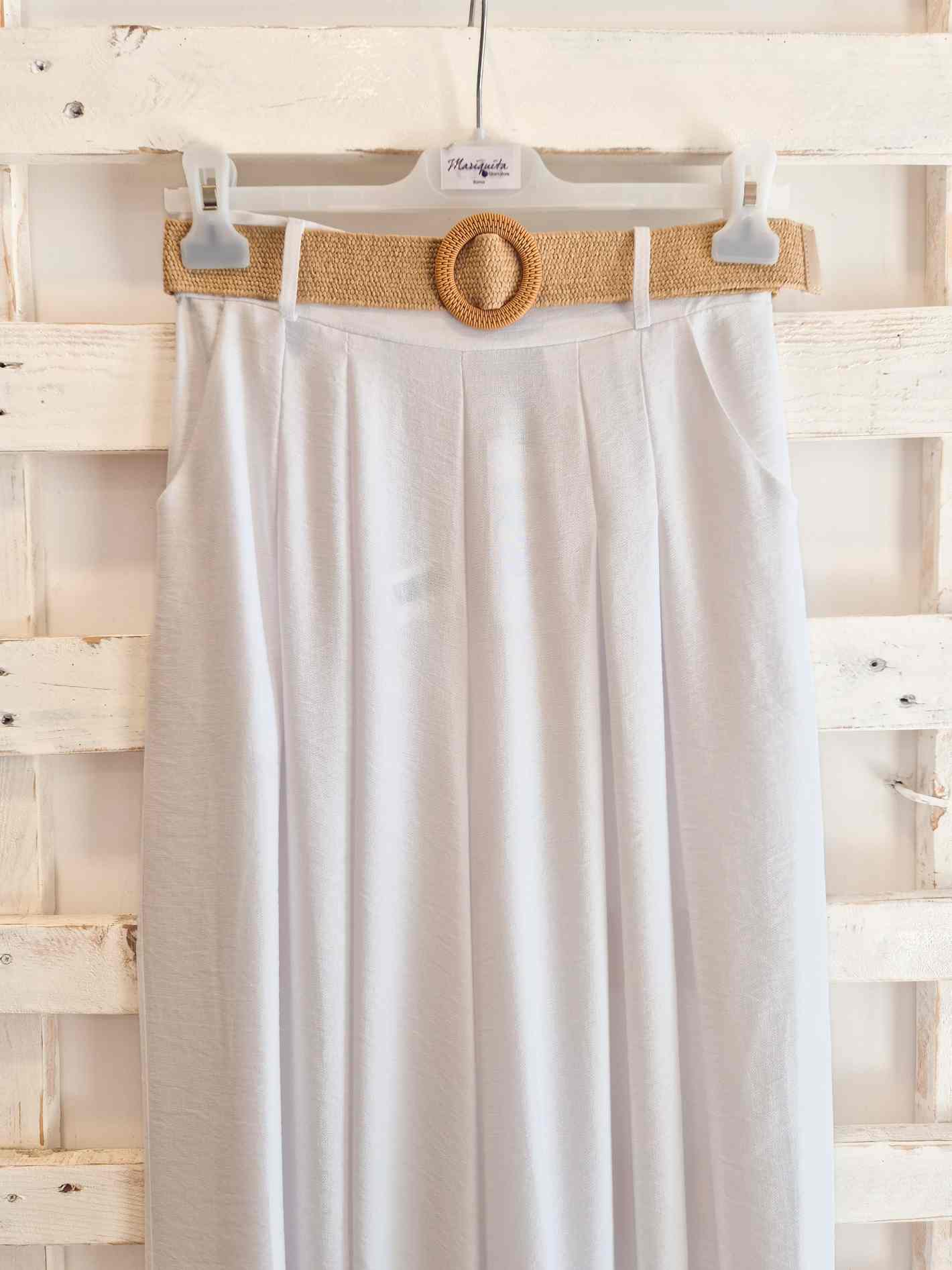 PANTALONE AMPIO - Bianco