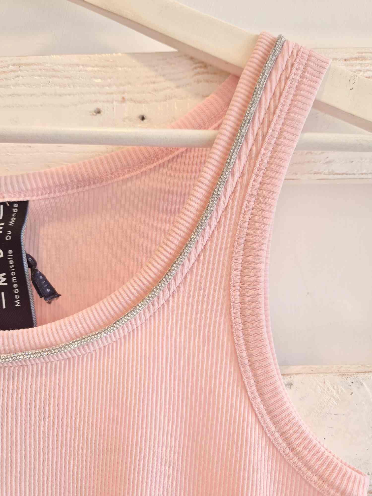 CANOTTA FILO STRASS - pink