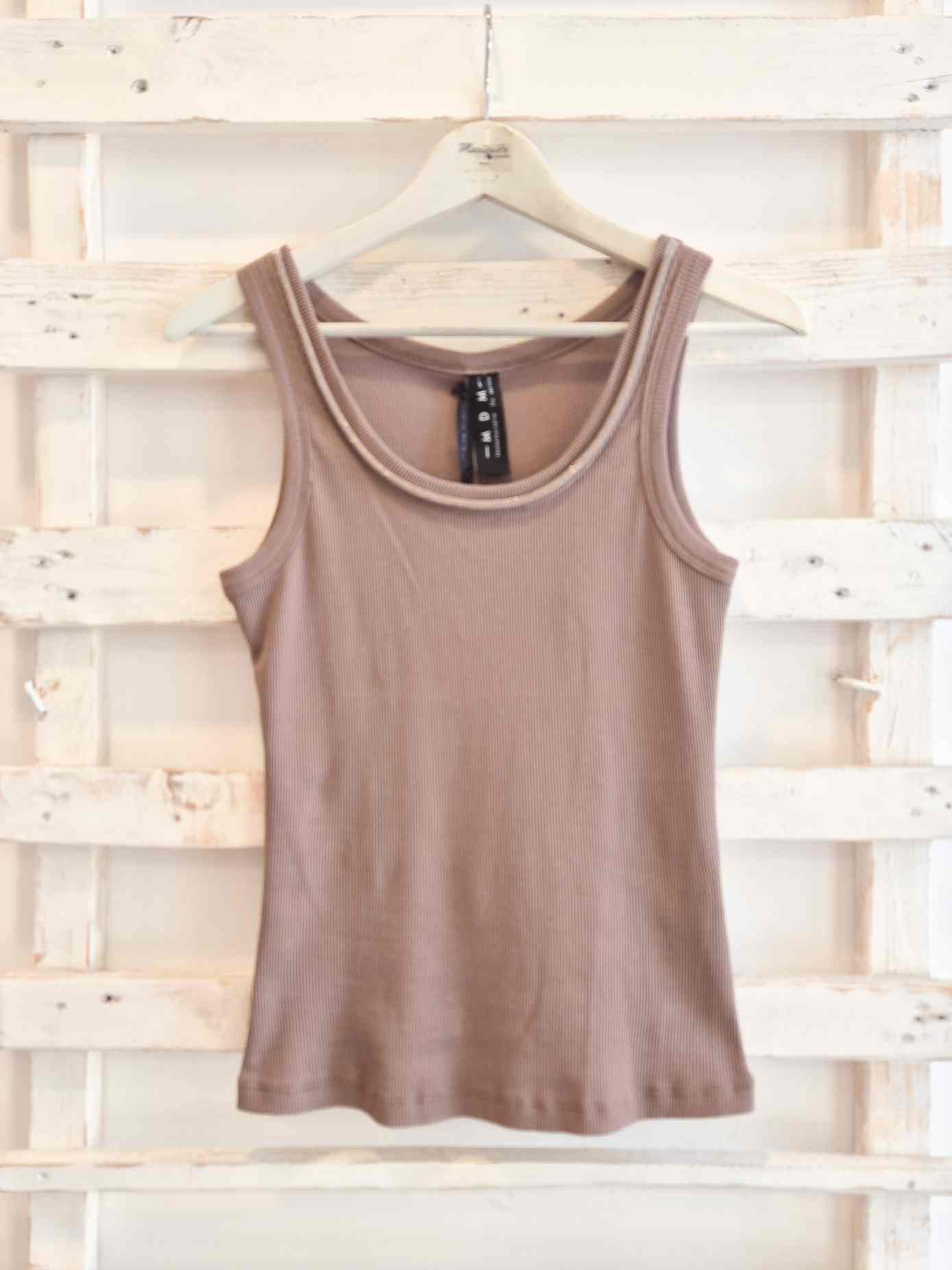 CANOTTA FILO STRASS - TORTORA