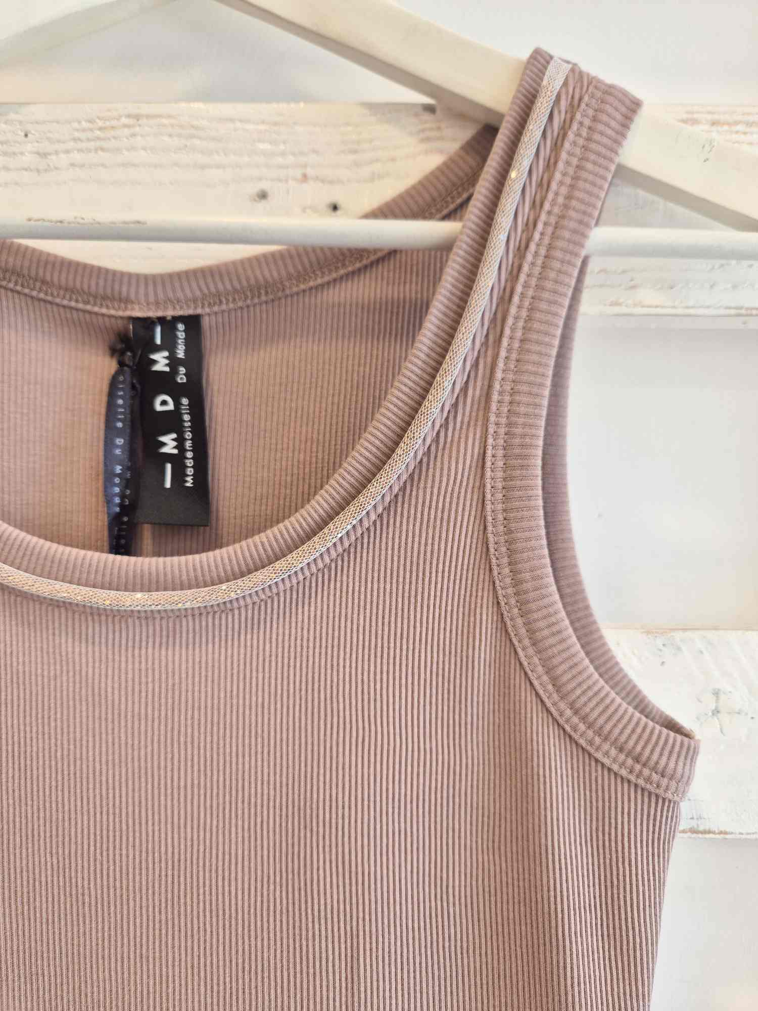 CANOTTA FILO STRASS - TORTORA