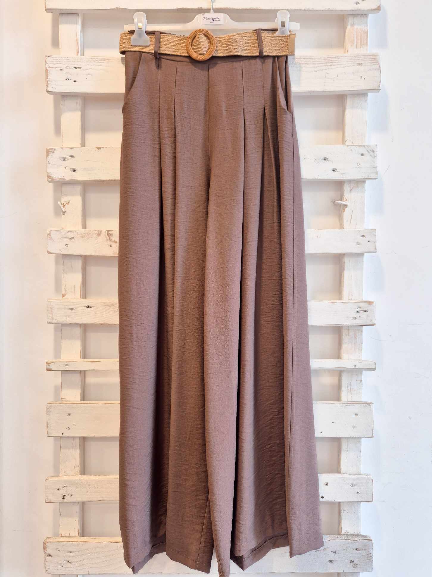 PANTALONE AMPIO - Caffè