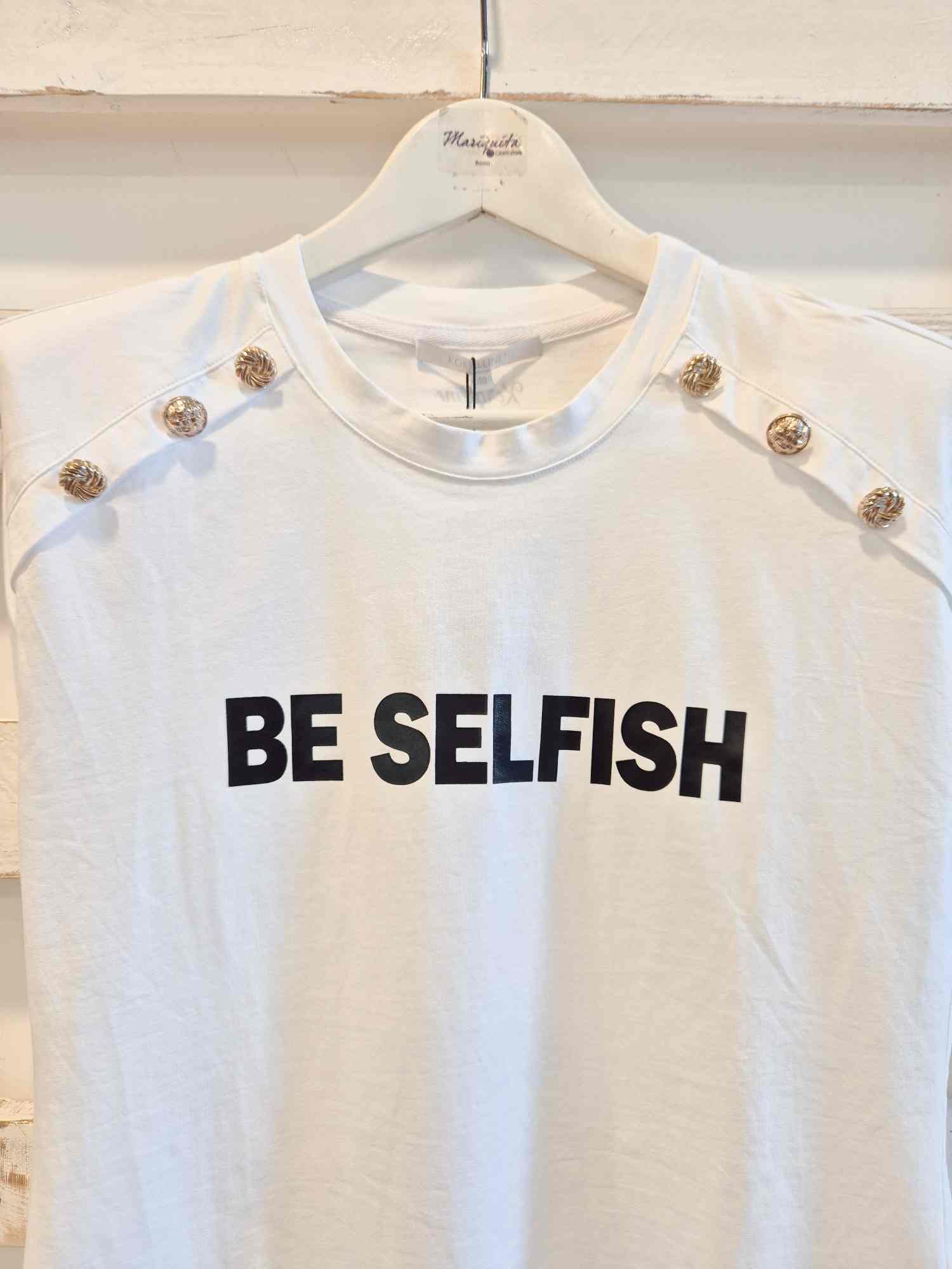 T-SHIRT SMANICATA - bianca