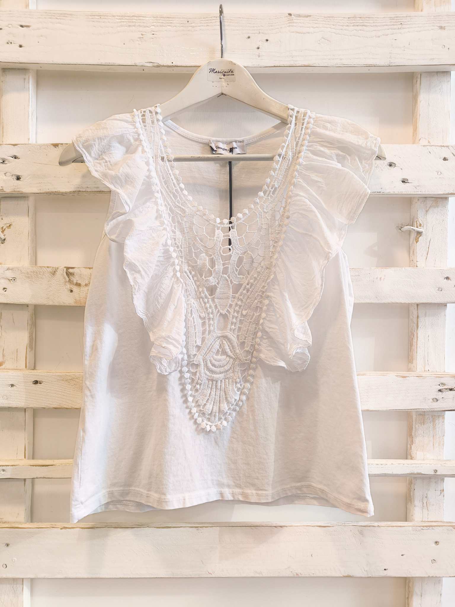 TOP PASSAMANERIA - Bianco