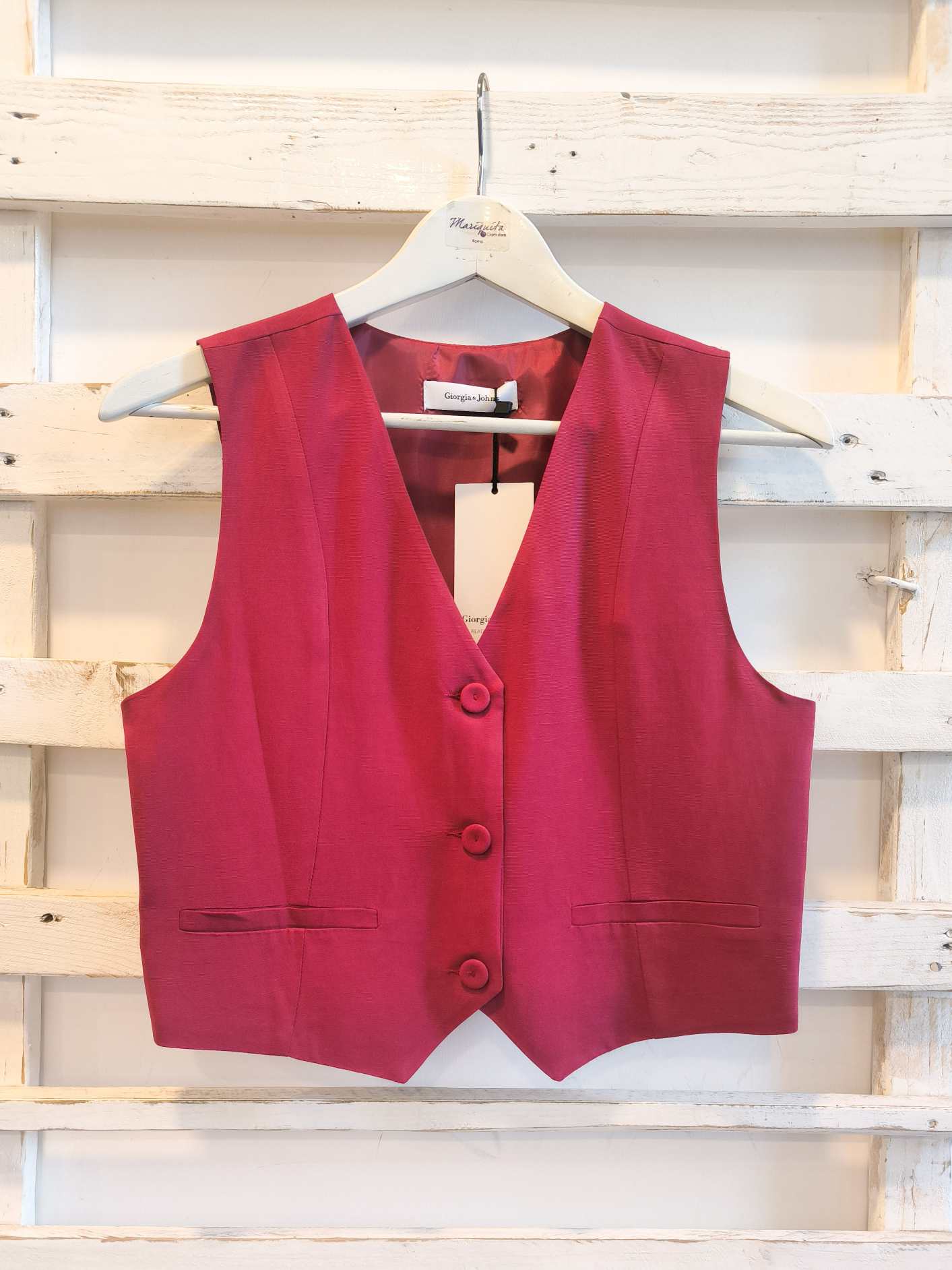 GILET CORTO - ROSSO