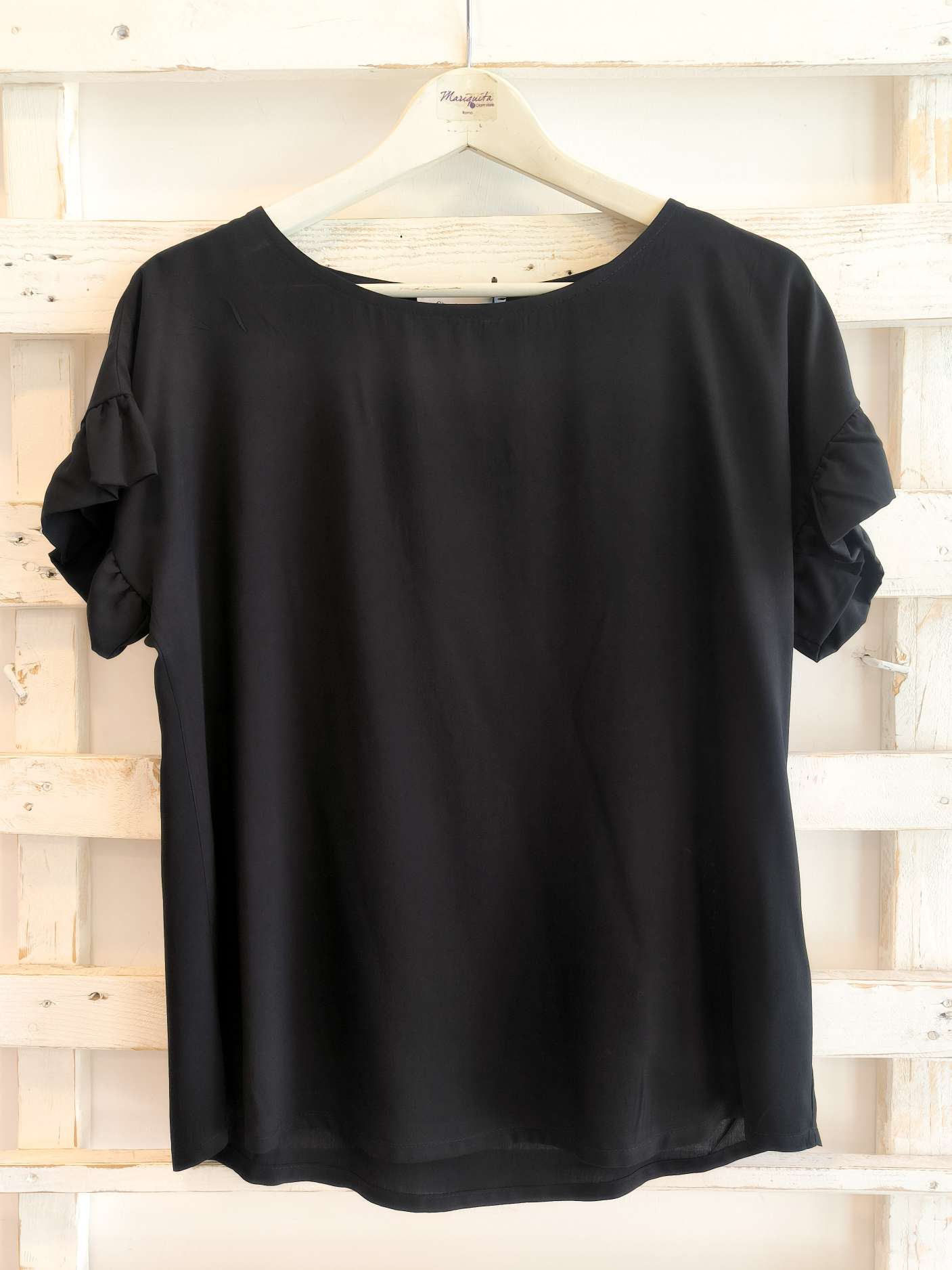 BLUSA MANICA VOLATS - nero