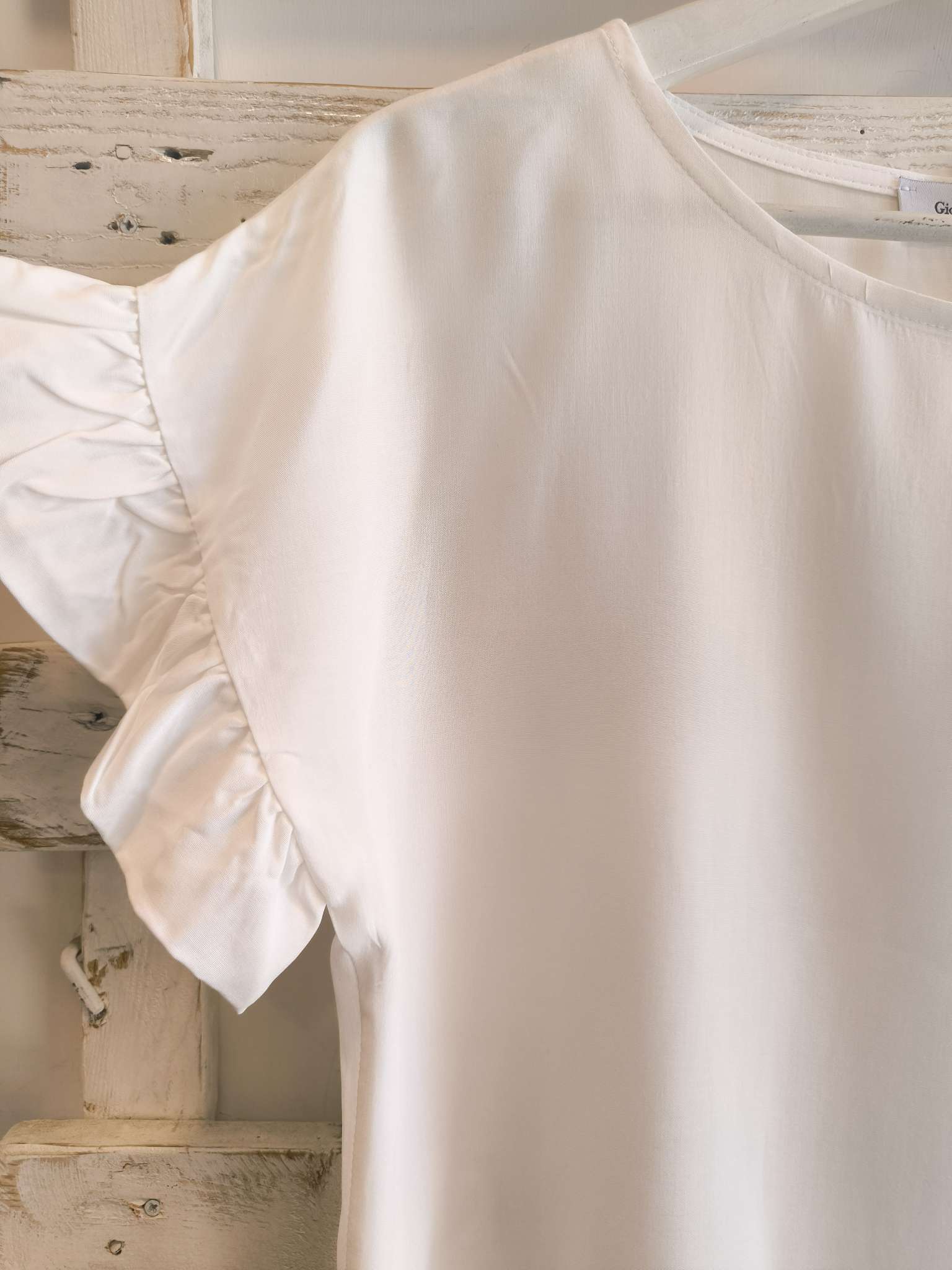 BLUSA MANICA VOLATS - Bianco