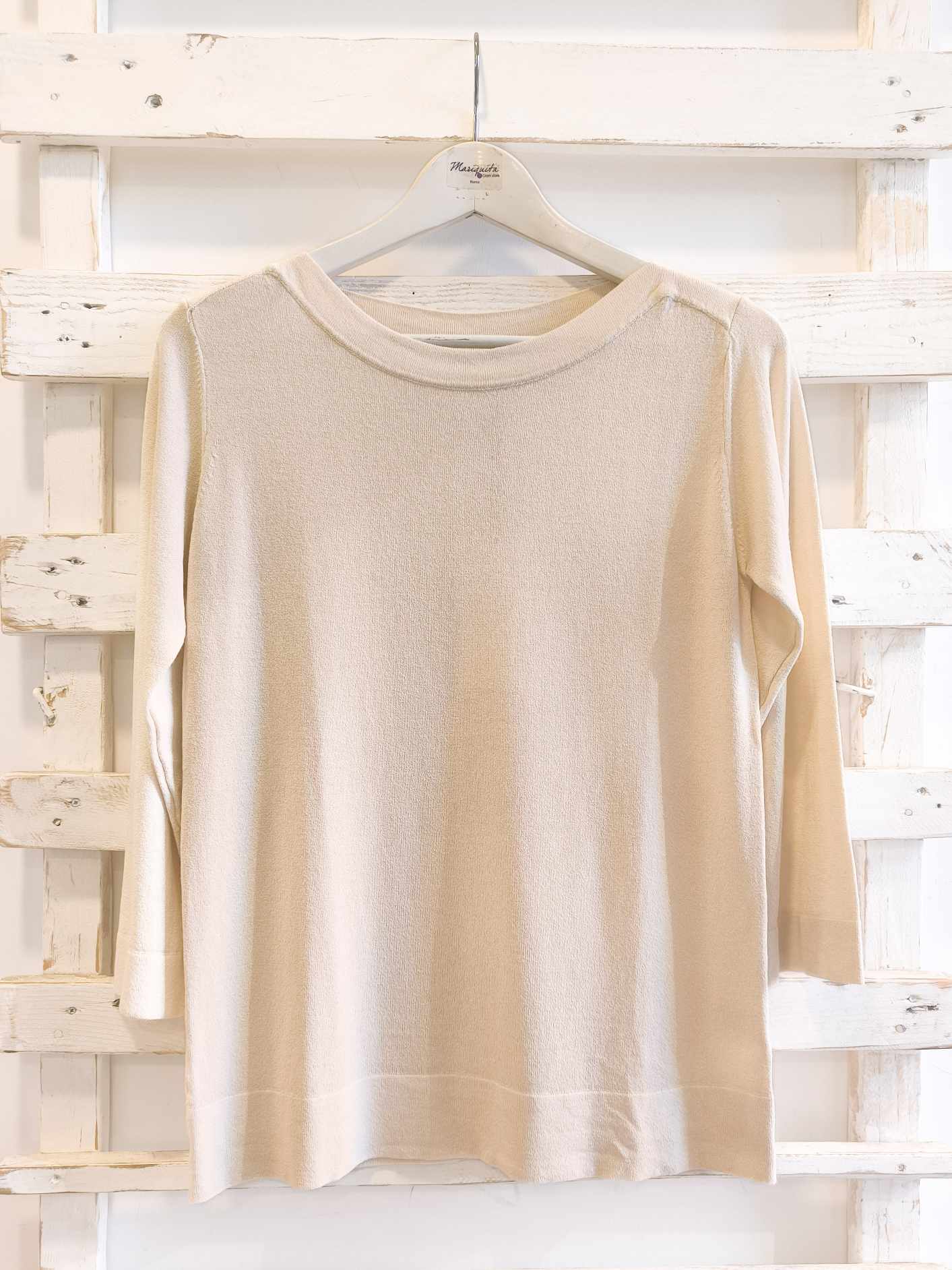 MAGLIA MANICA 3/4 - Crema