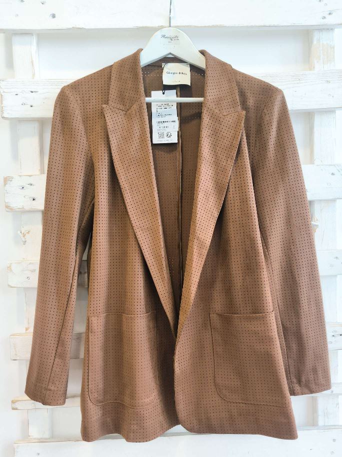 GIACCA TRAFORATA - cuoio