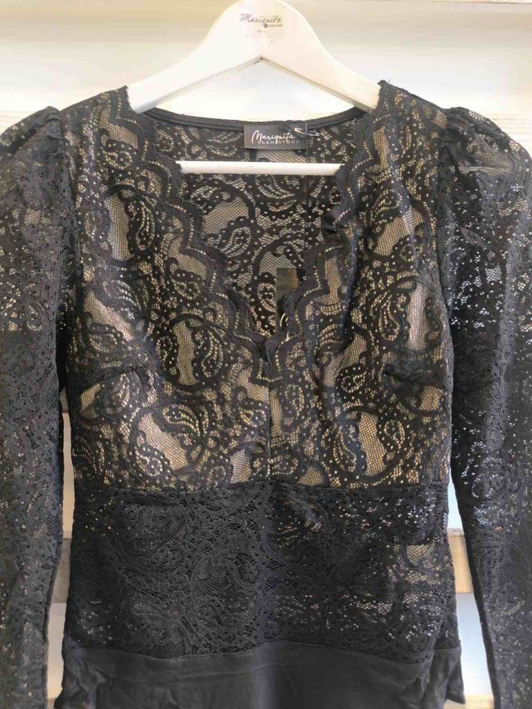 body pizzo - Nero/nude