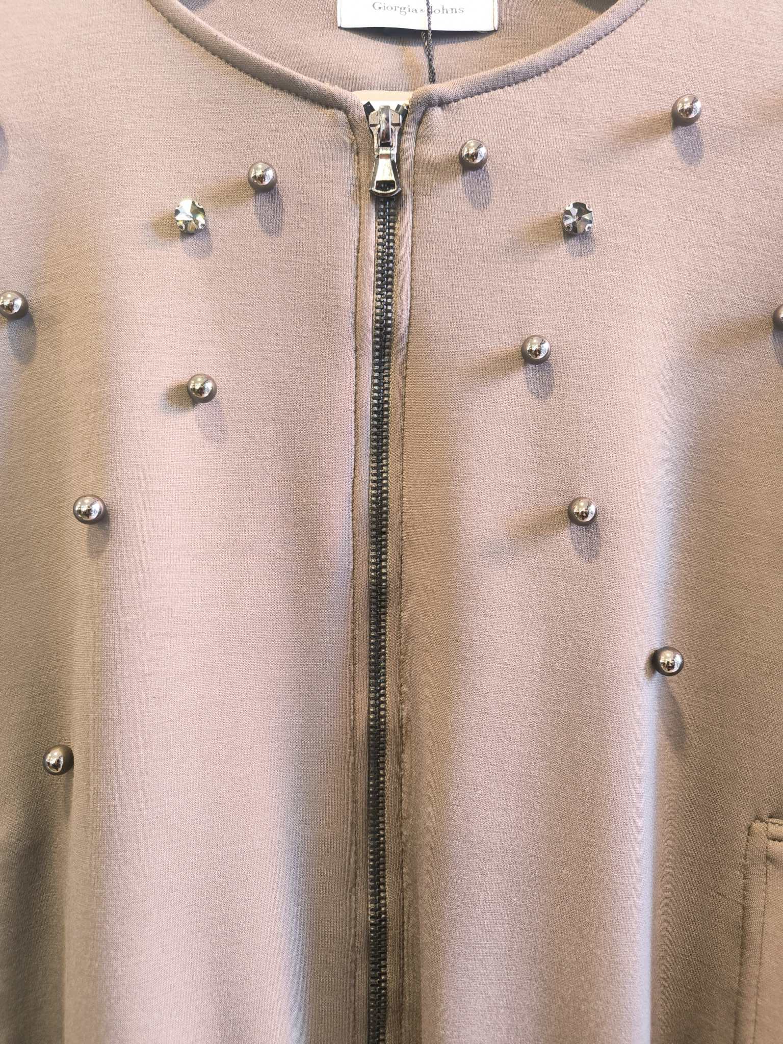 BOMBER IN FELPA - Mocha