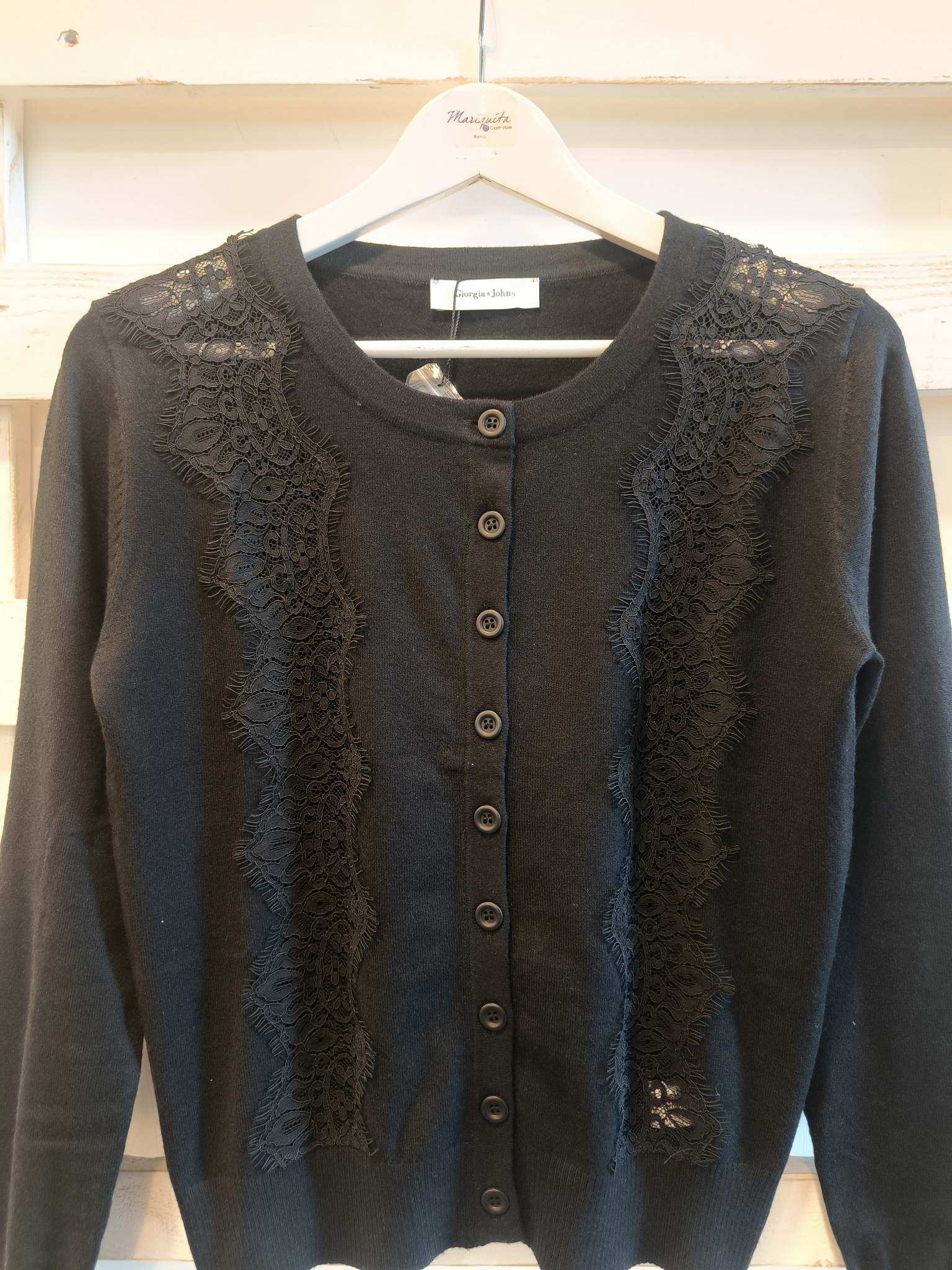 CARDIGAN INSERTI - nero