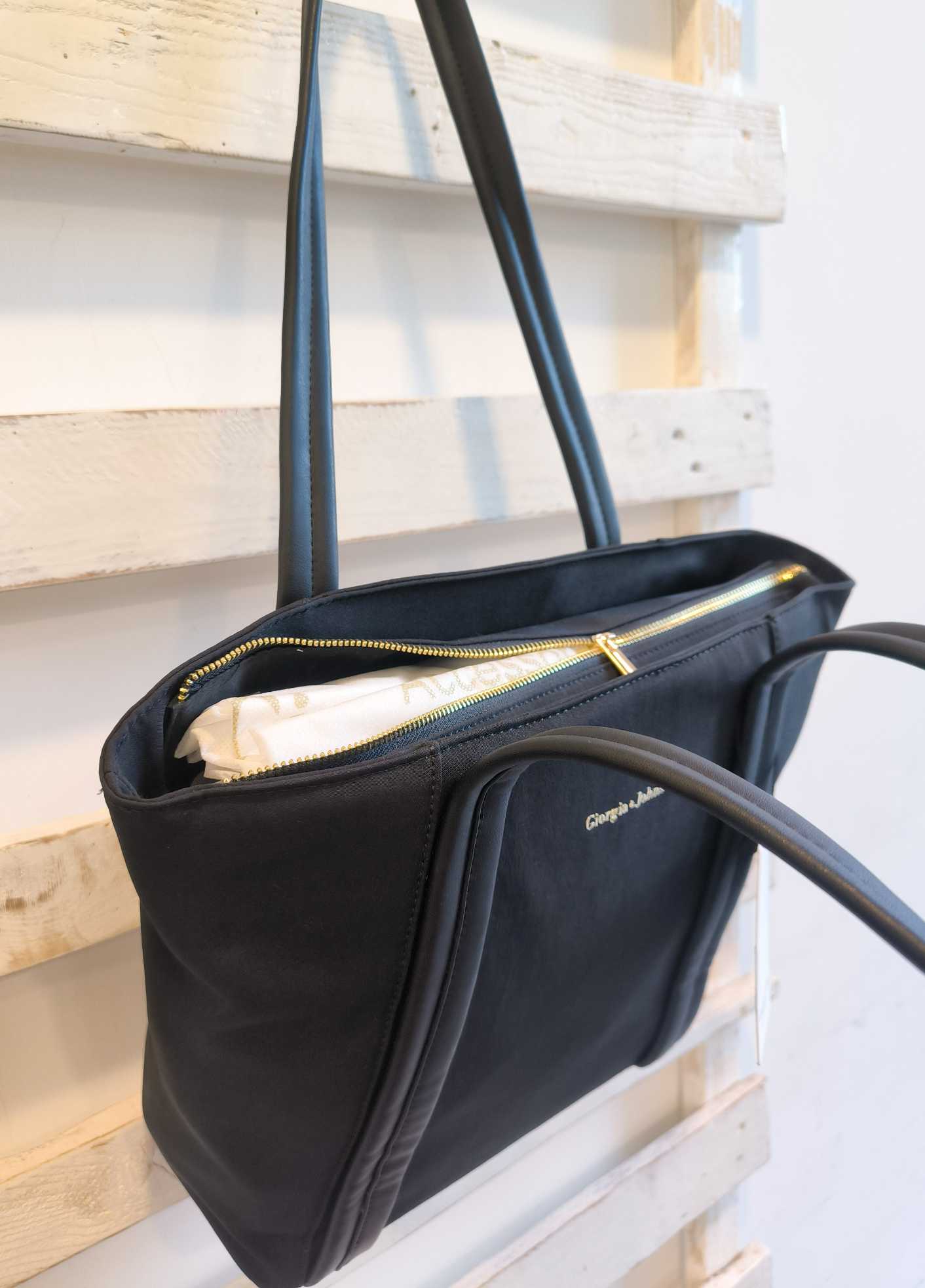 BORSA TOTE NYLON - nero