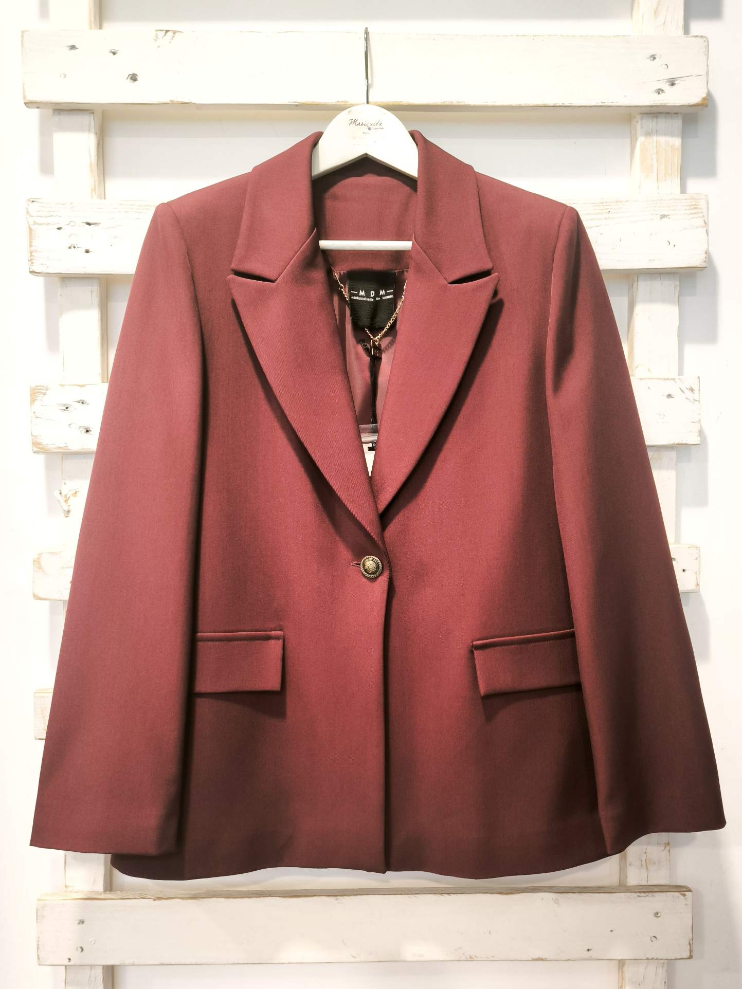 GIACCA CON SPILLE - Burgundy