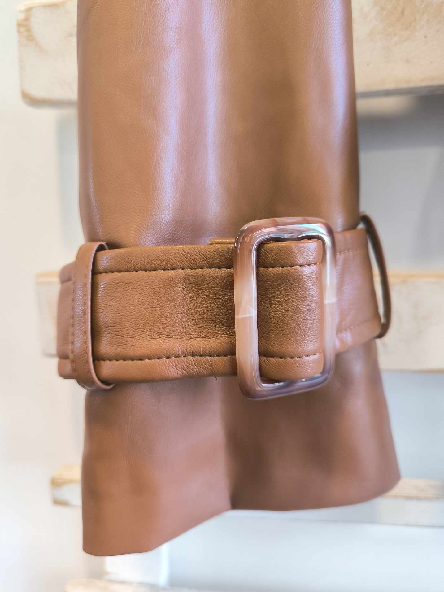 CROP JACKET - Castagna