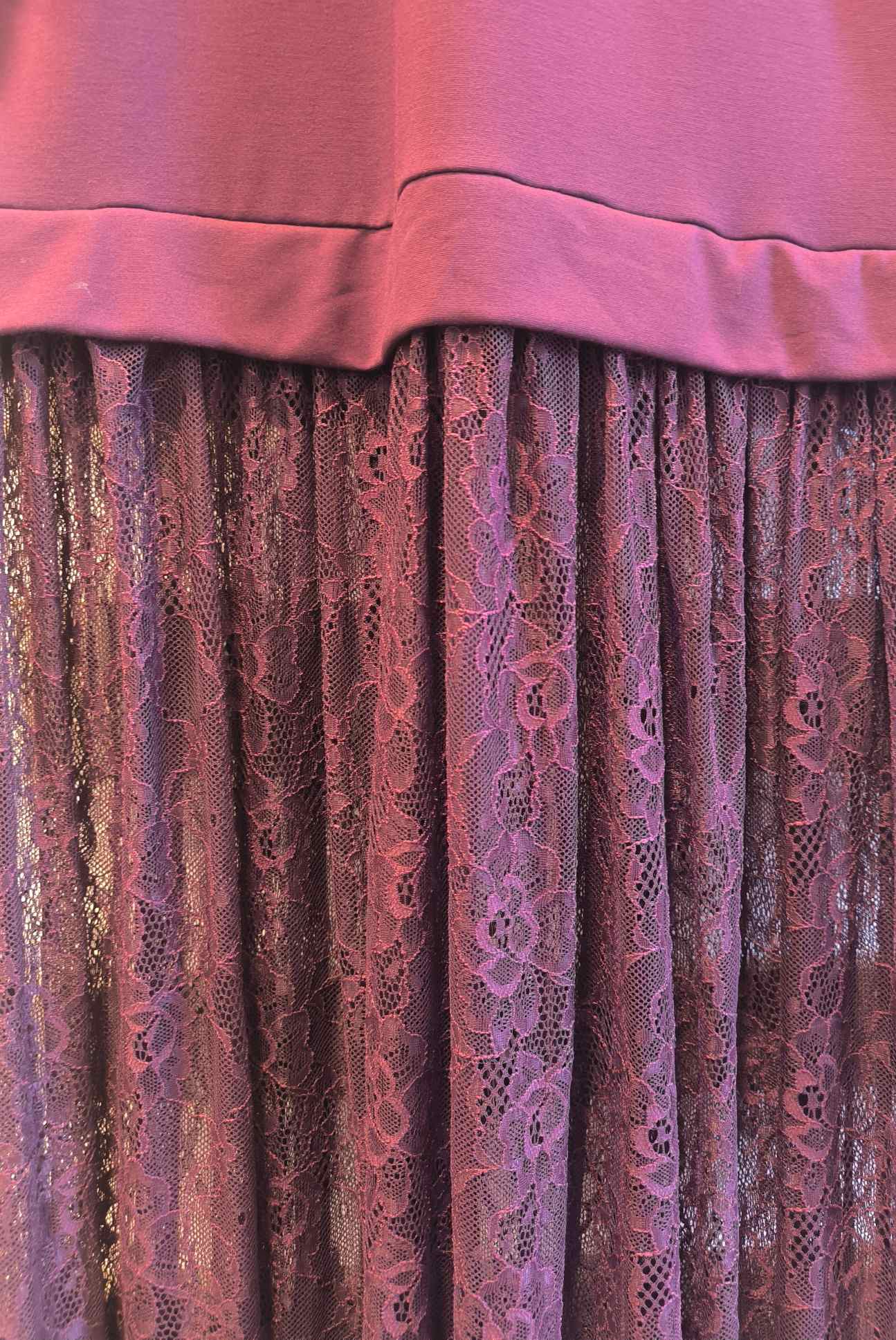 ABITO FELPA PIZZO - BORGOGNA