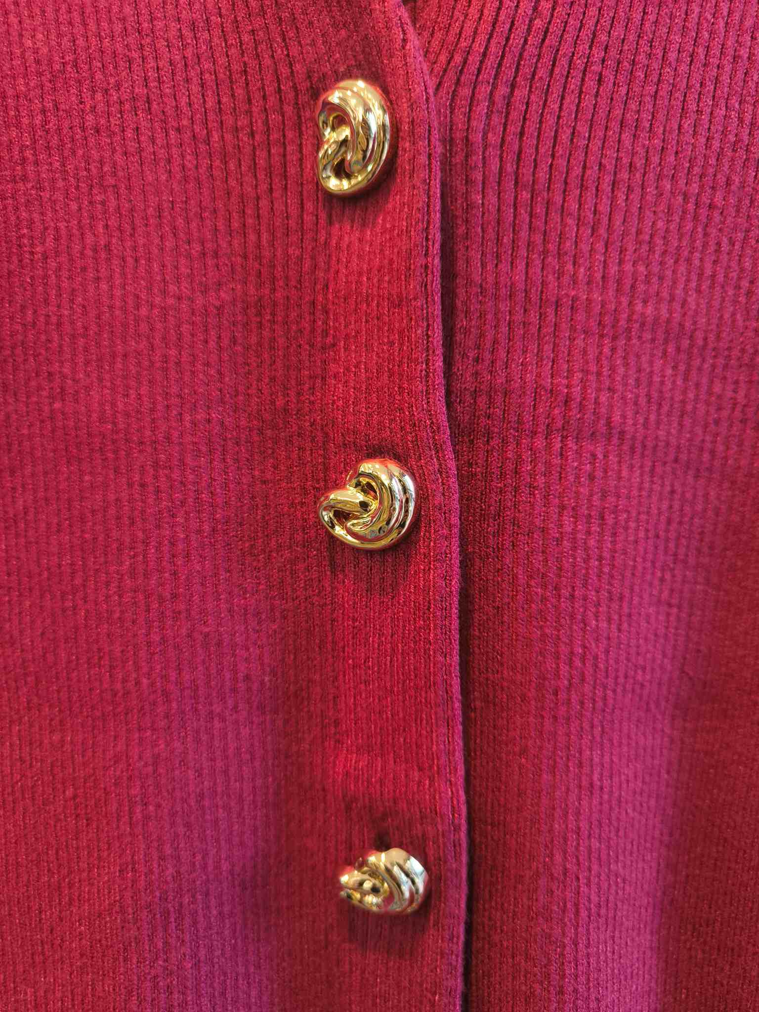 CARDIGAN SBUFFO - bordeaux
