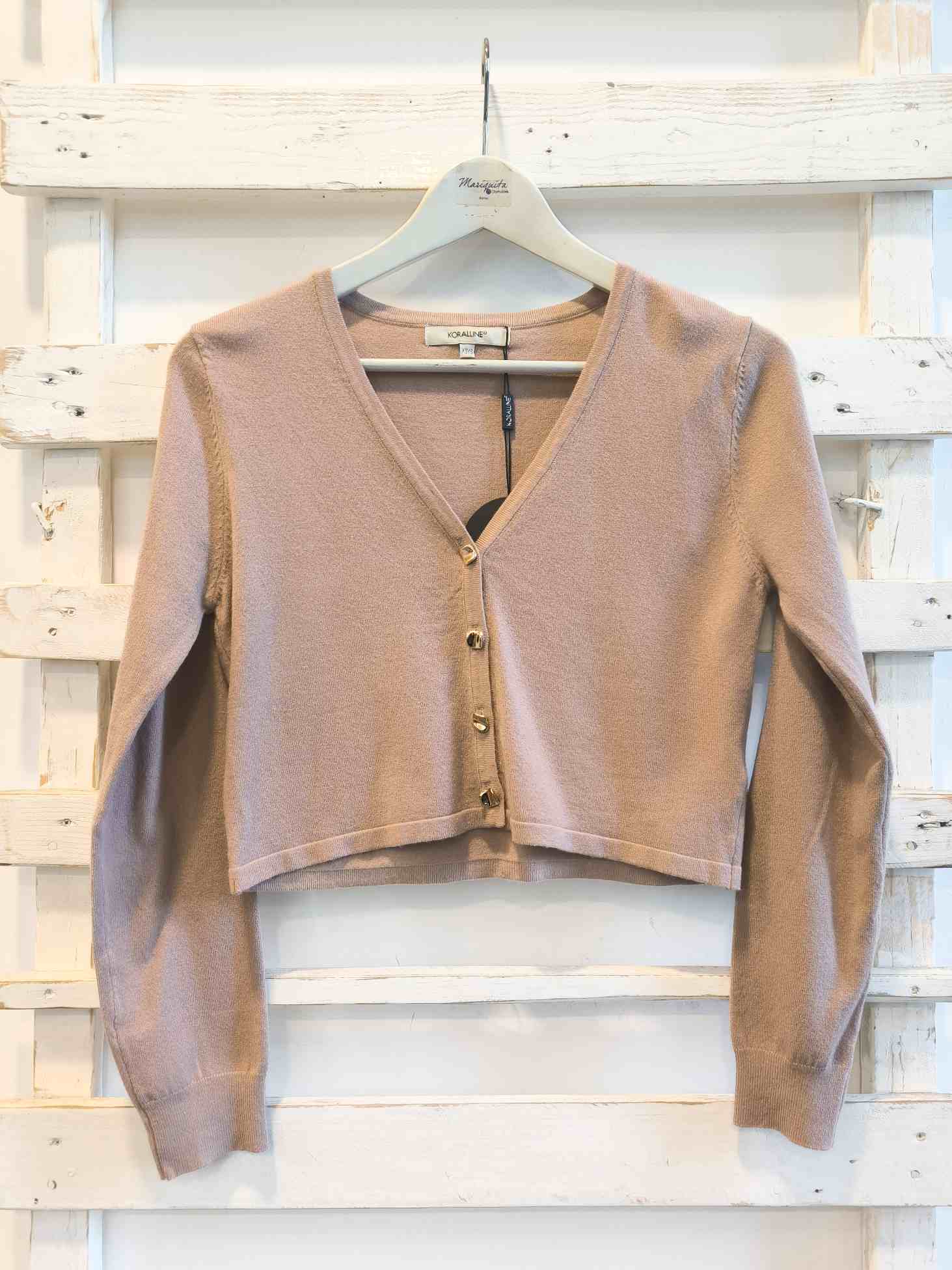 TWINSET CROP - sabbia