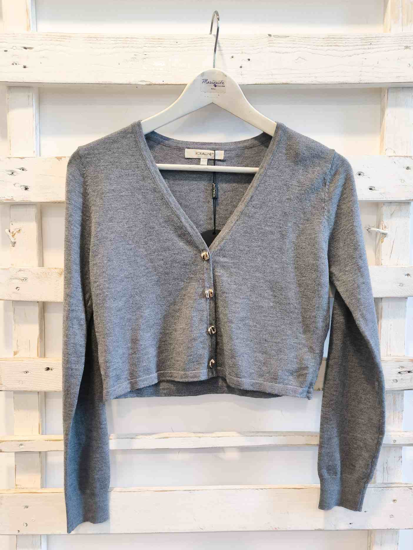 TWINSET CROP - Grigio