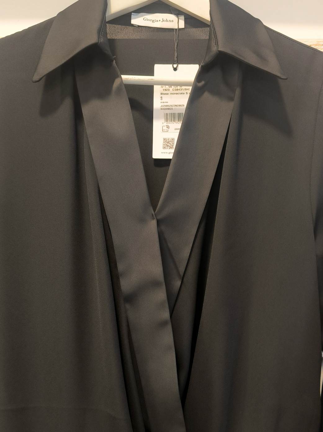 BLUSA INCROCIO - nero