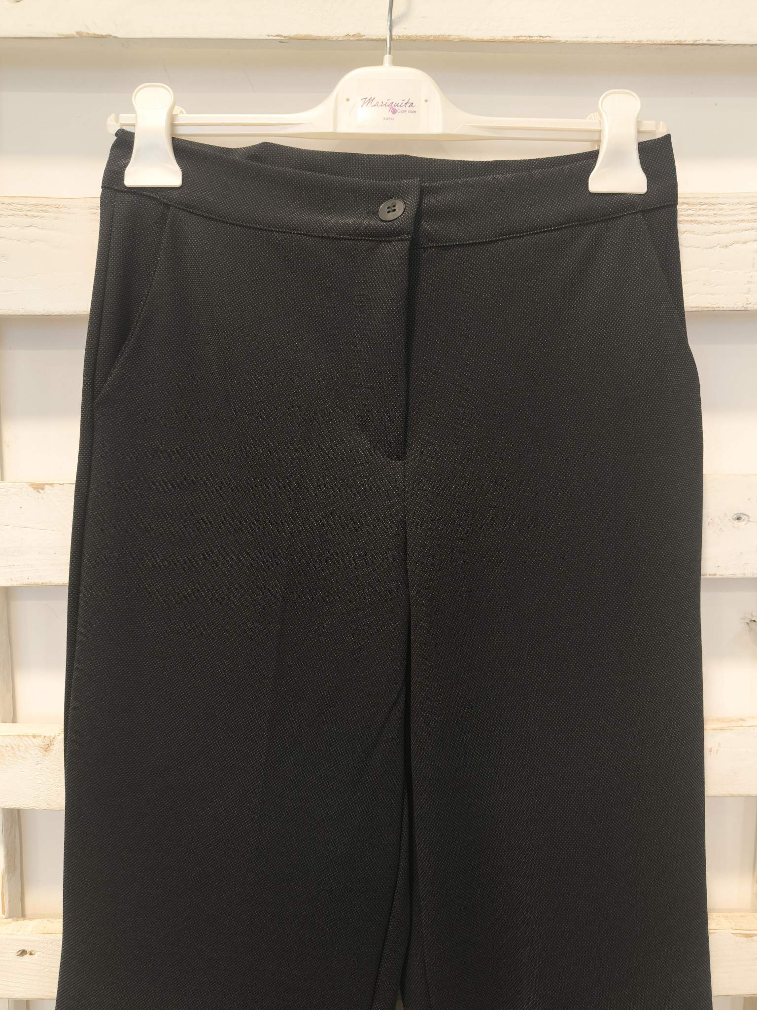 PANTALONE PIEGONE - nero