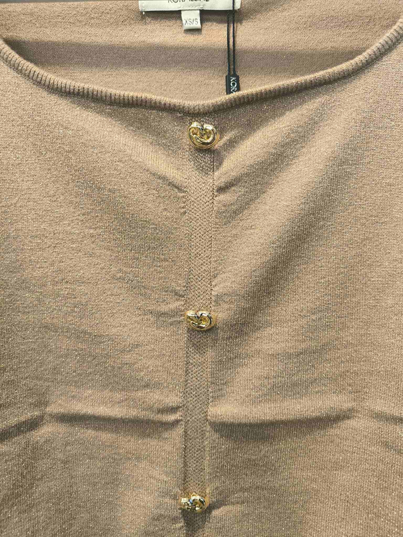 Maglia arricciata - oro