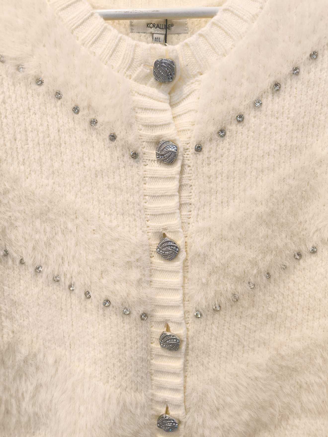 CARDIGAN FILATO - panna