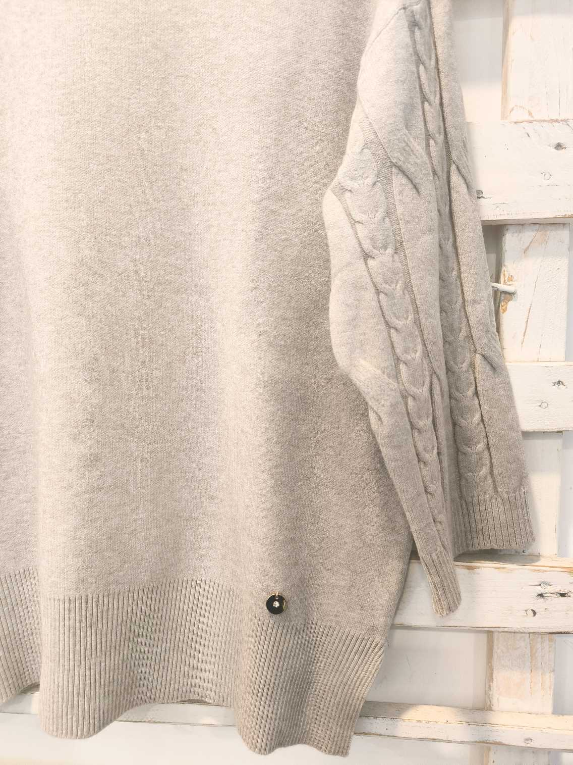 PULLOVER COLLO MORBIDO - beige