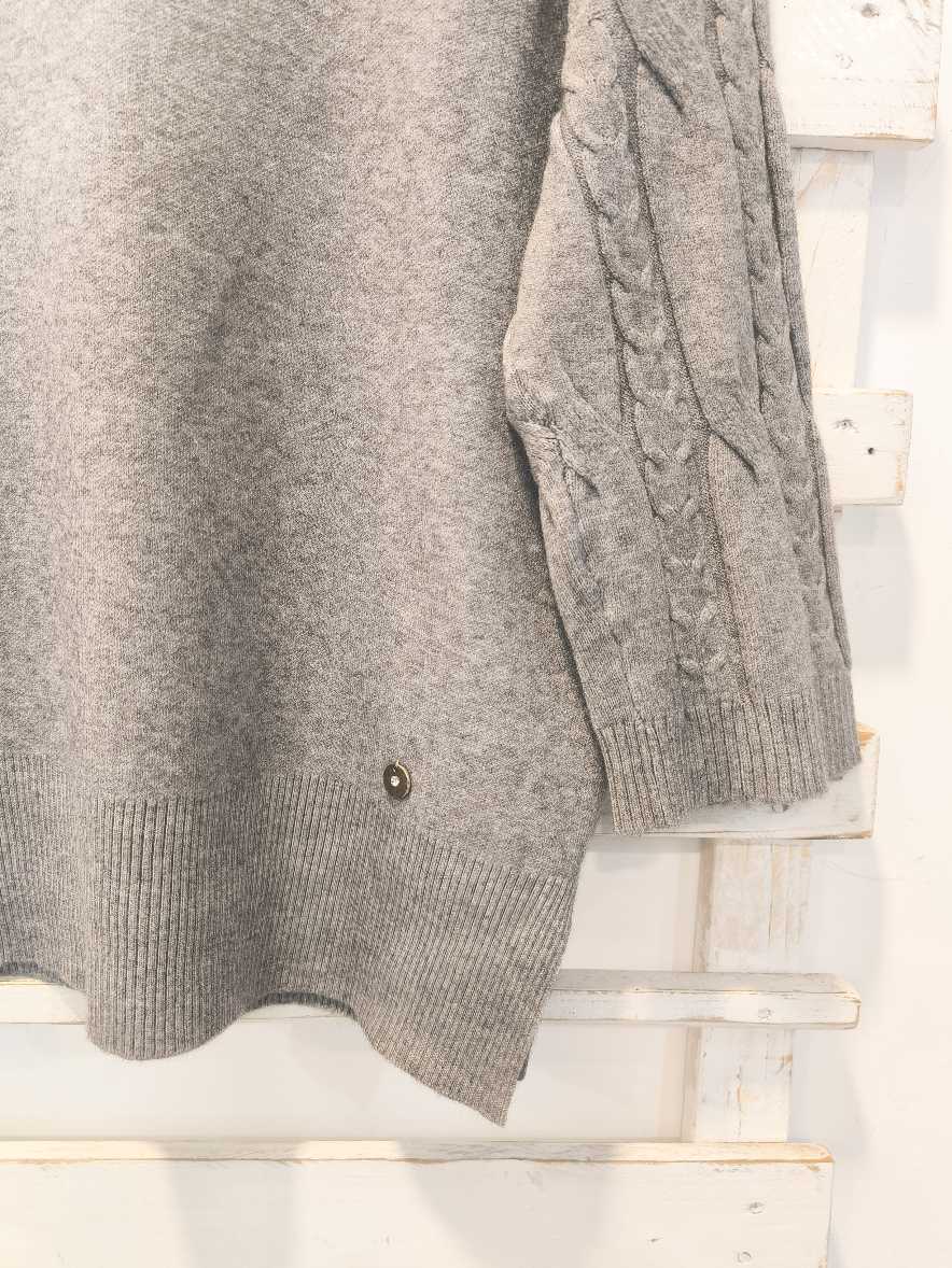 PULLOVER COLLO MORBIDO - Grigio