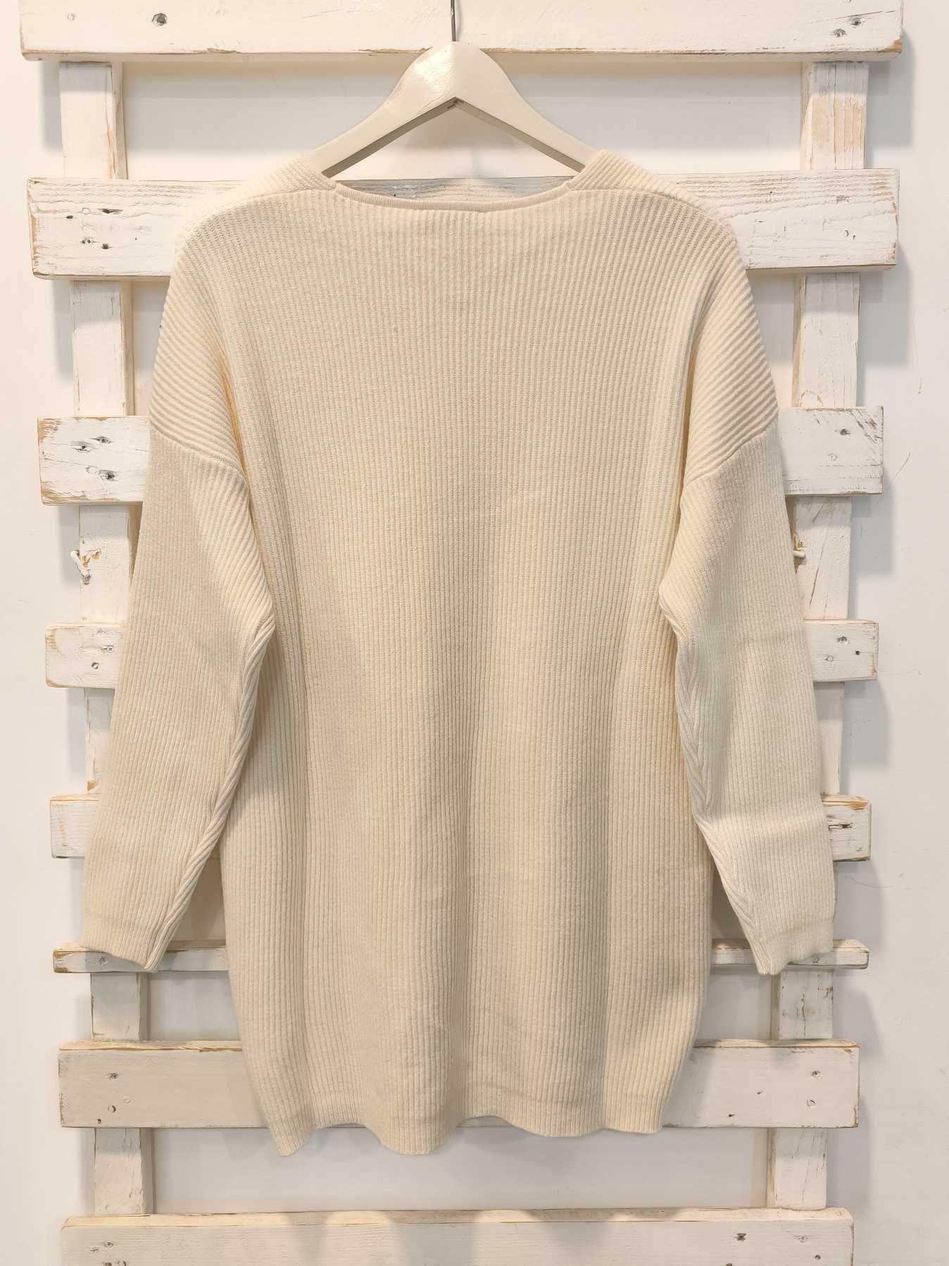 MAGLIA SCOLLO A v - panna