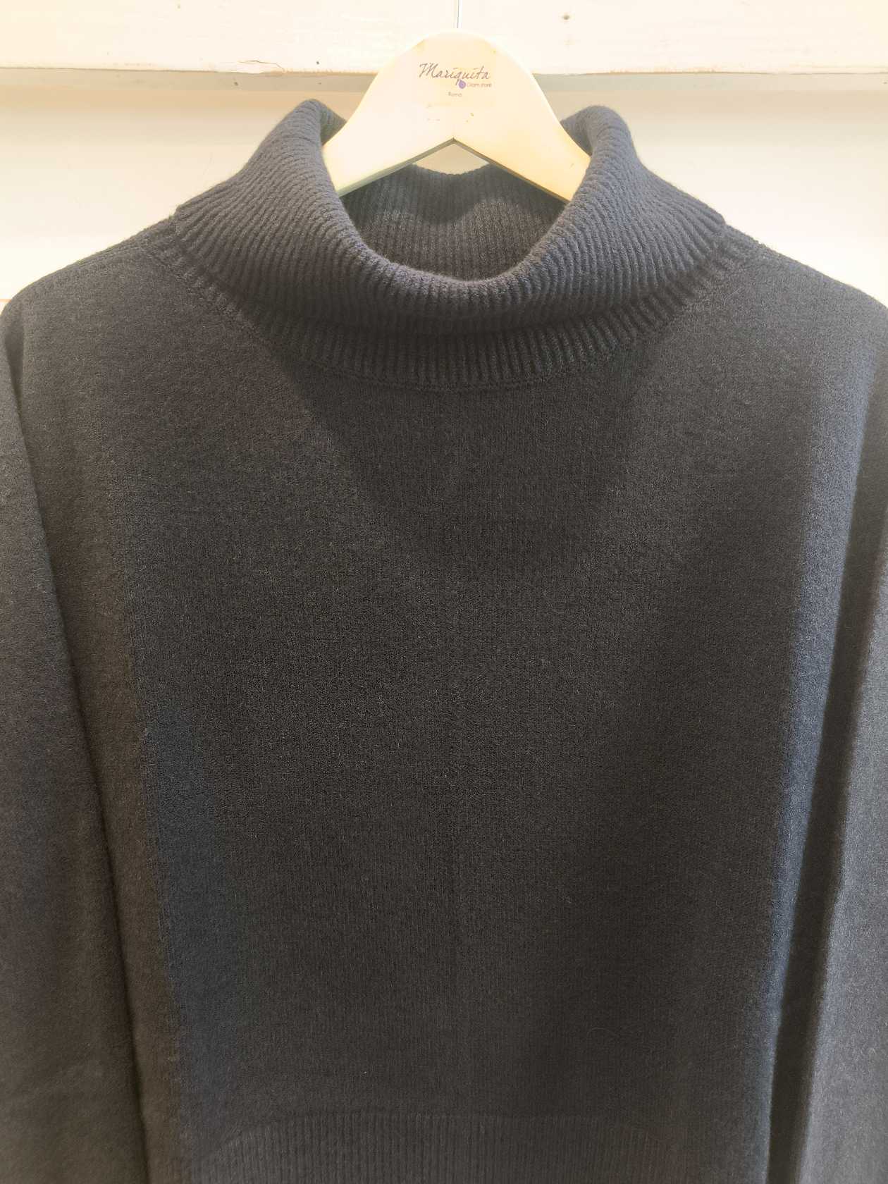 MAGLIA COLLO CIAMBELLA - blu