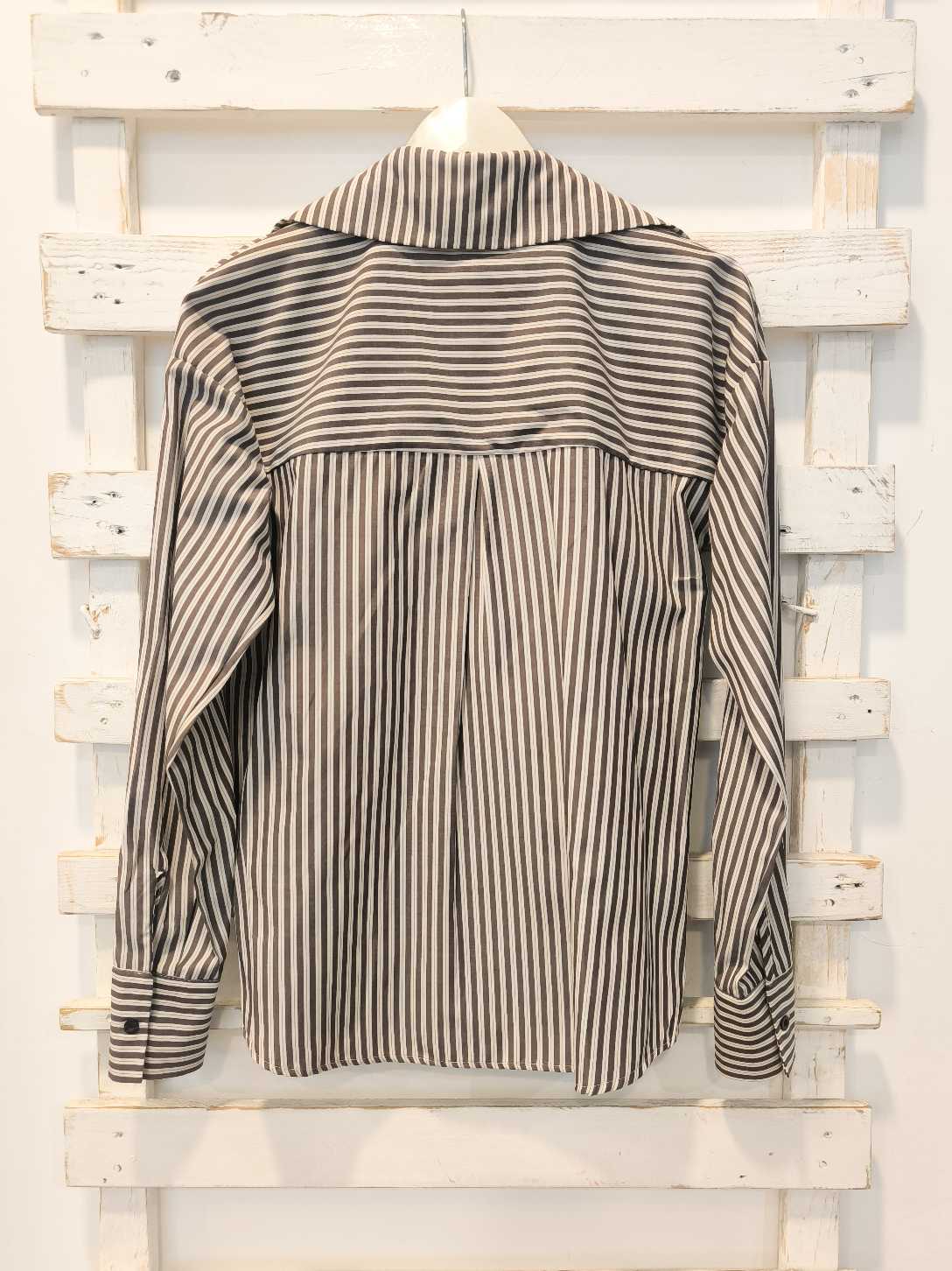 CAMICIA RIGHE - Tabacco