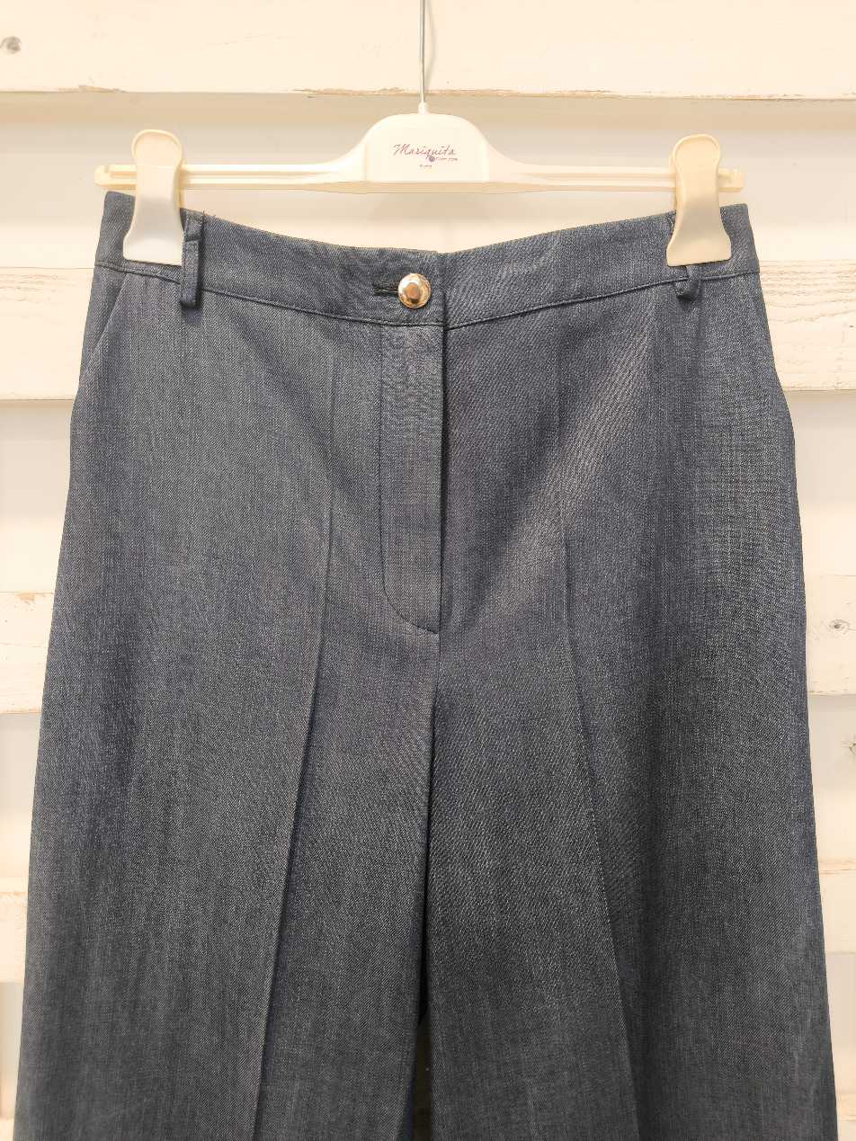 PANTALONE PALAZZO - denim