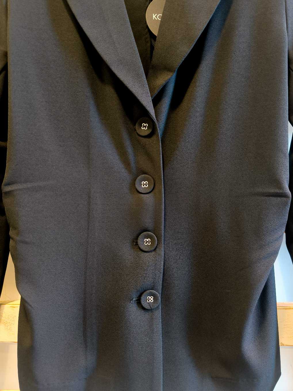 GIACCA SLIM ARRICCIATA - nero