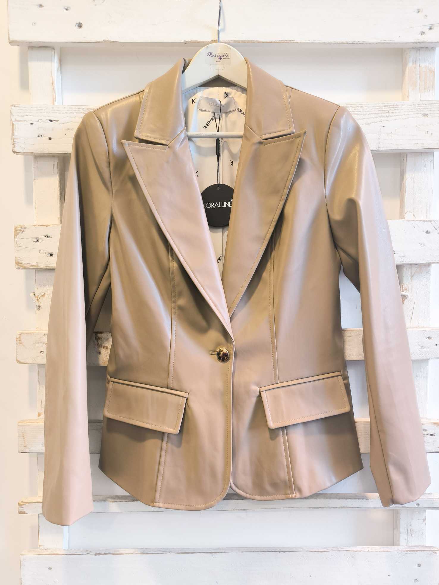 GIACCA ECOPELLE - beige