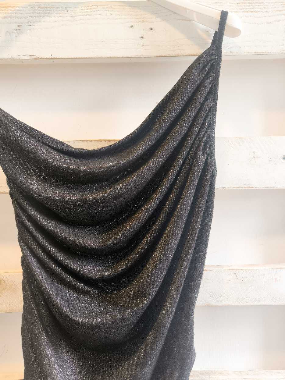 TOP MONOSPALLA - nero