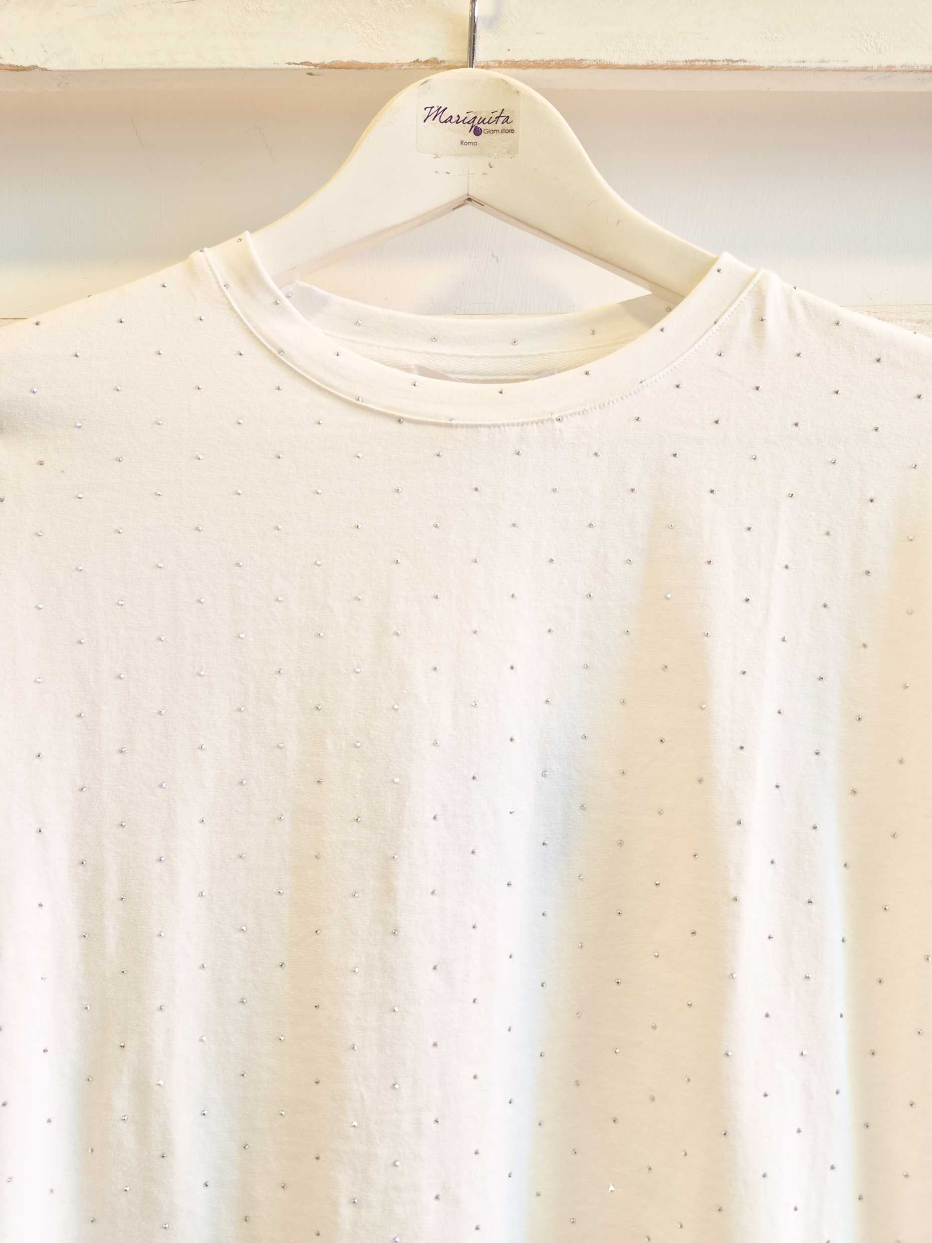 T-SHIRT GEORGETTE - Bianco